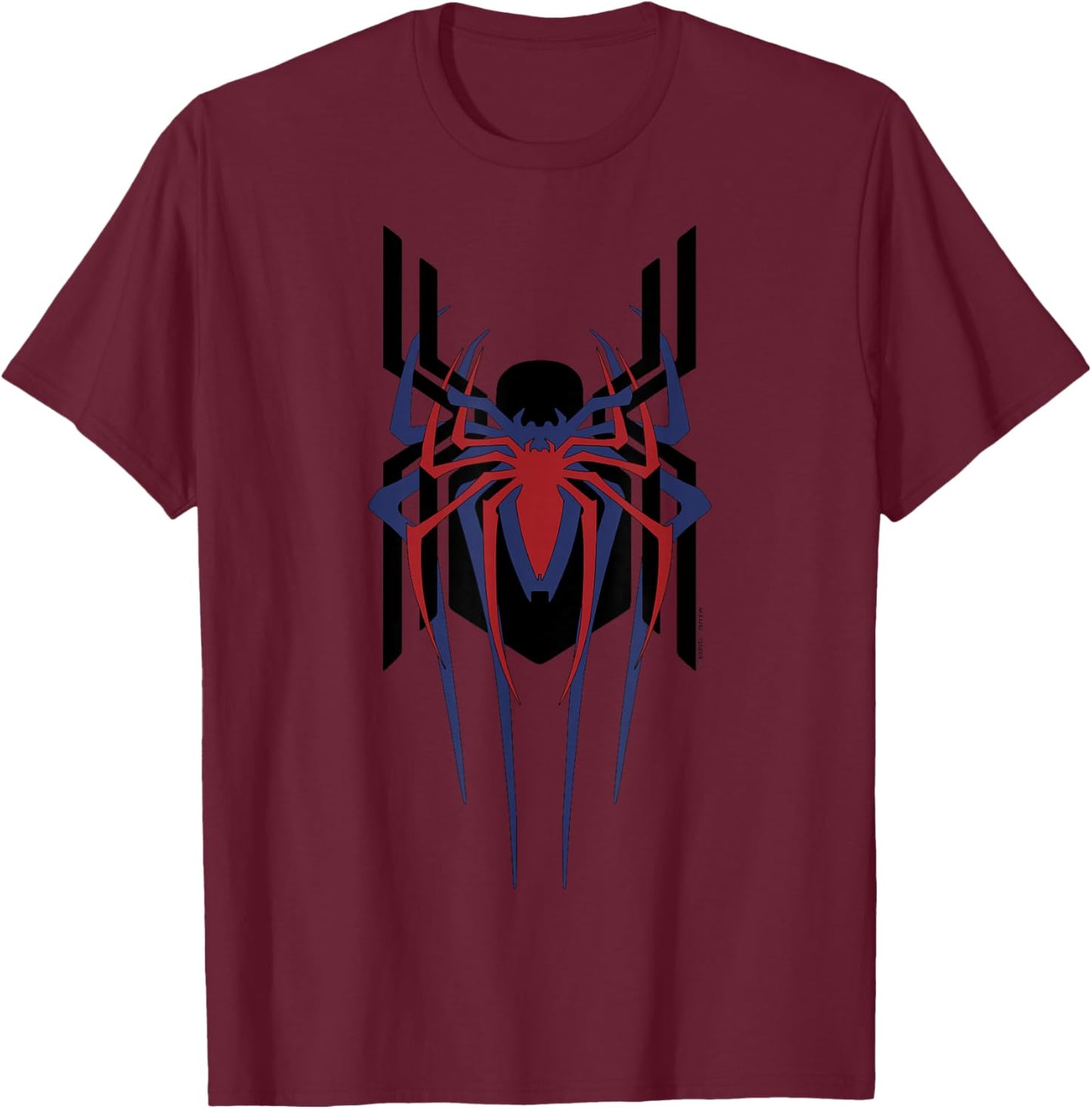 Marvel Spider-Man No Way Home Spider Logo Stacked T-Shirt - T-Shirt | Maroon