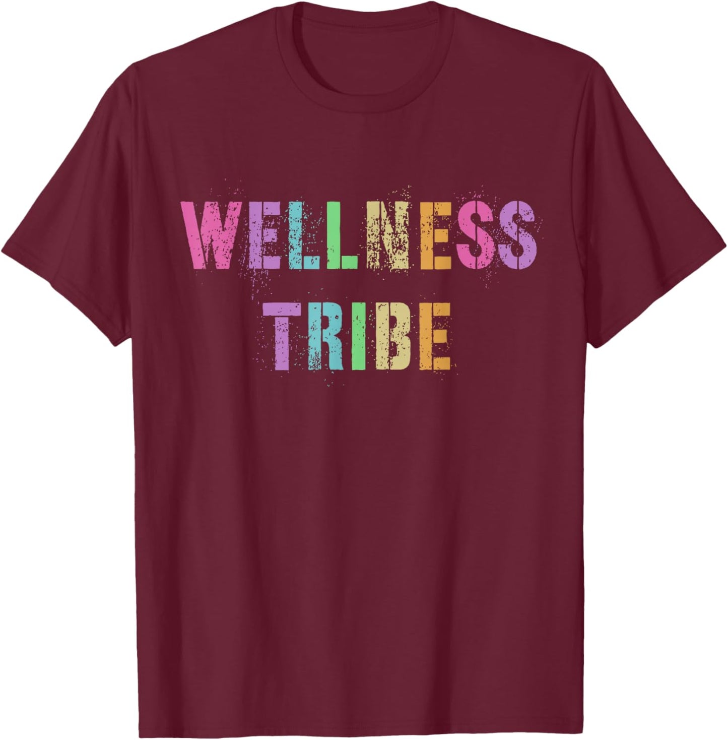 WELLNESS TRIBE Health Trainer Fitness Rockstar Crew Yoga Mom T-Shirt - T-Shirt | Maroon