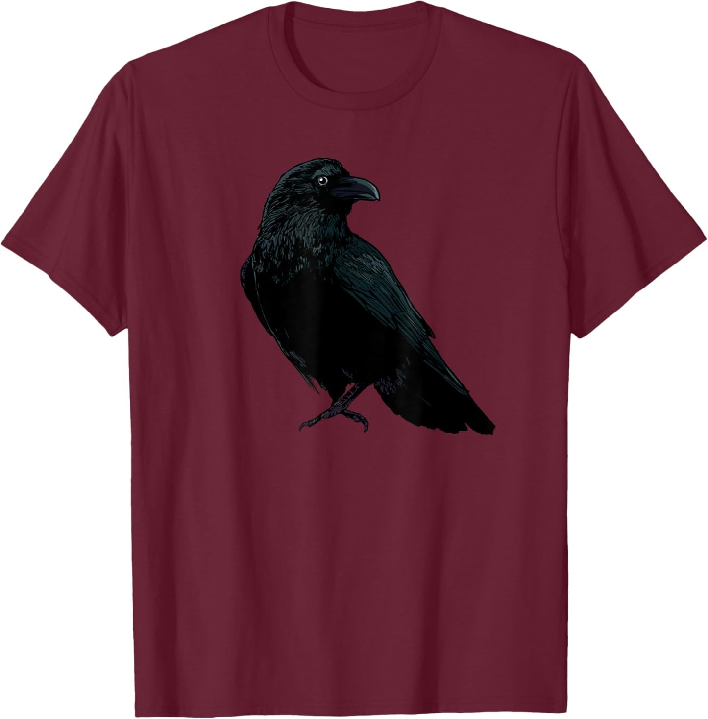 Raven Goth Raven novelty Raven T-Shirt - T-Shirt | Maroon