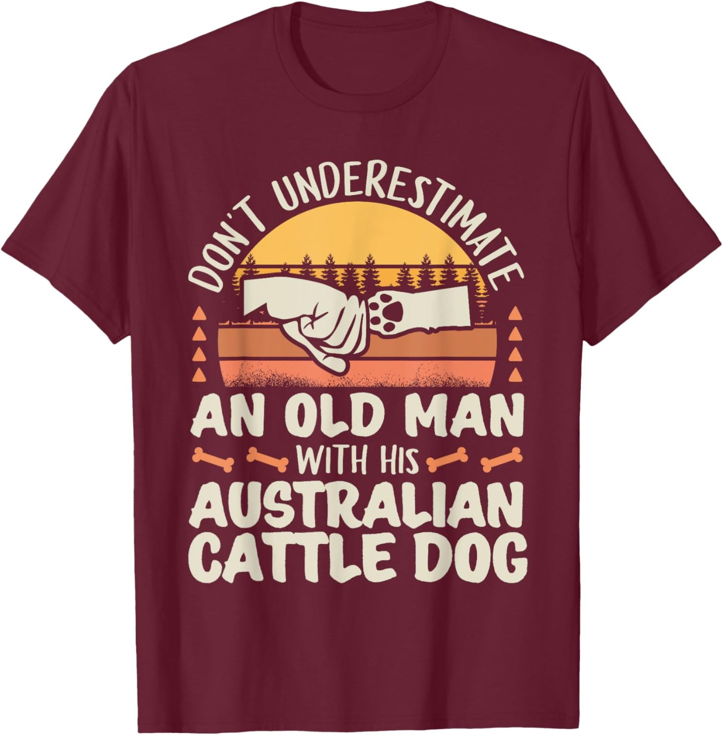 Australian Cattle Dog Shirt Men Women Dog Mom Dog Lover T-Shirt - T-Shirt | Maroon