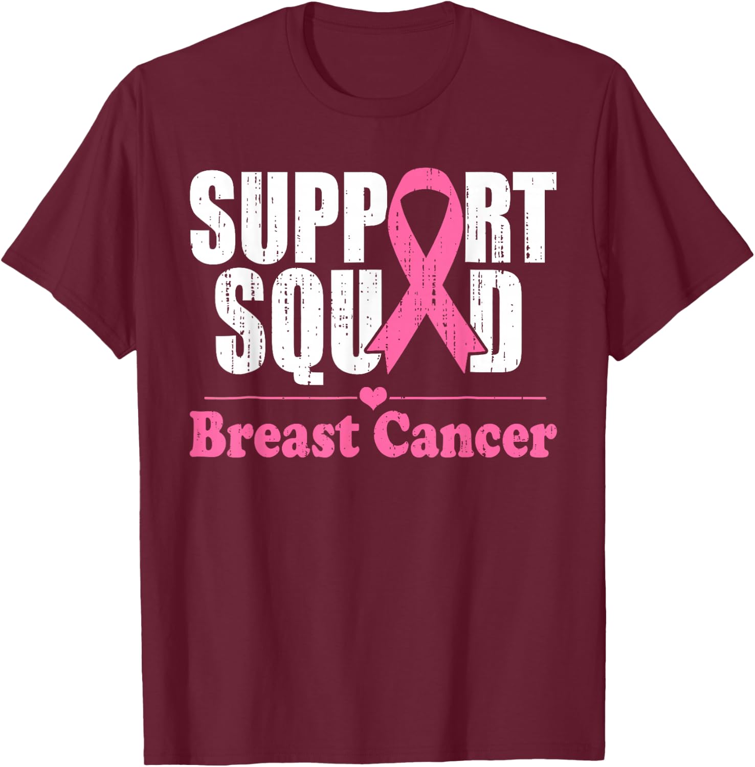 Support Squad Breast Cancer Awareness Month Men Women Kids T-Shirt - T-Shirt | Maroon