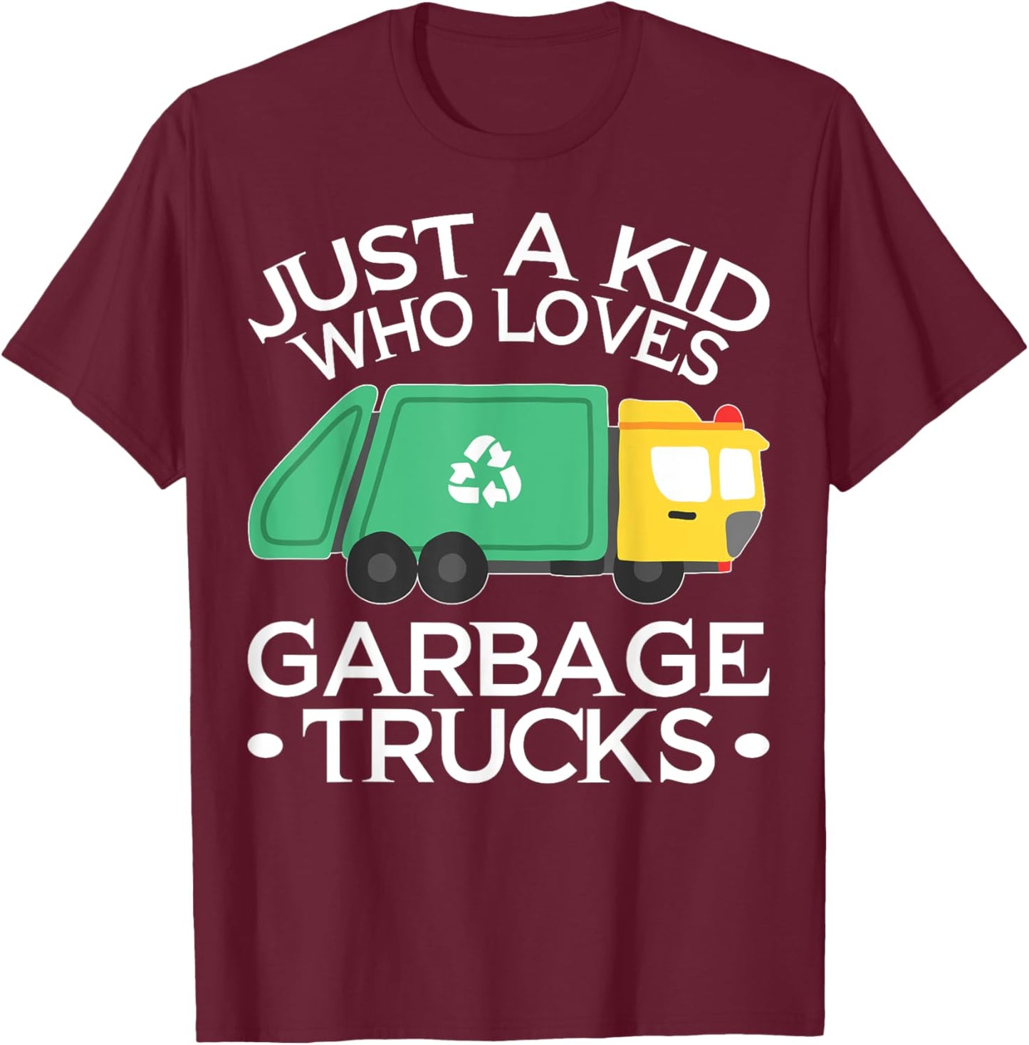Toddler Garbage Truck Man Costume Kids T-Shirt - T-Shirt | Maroon