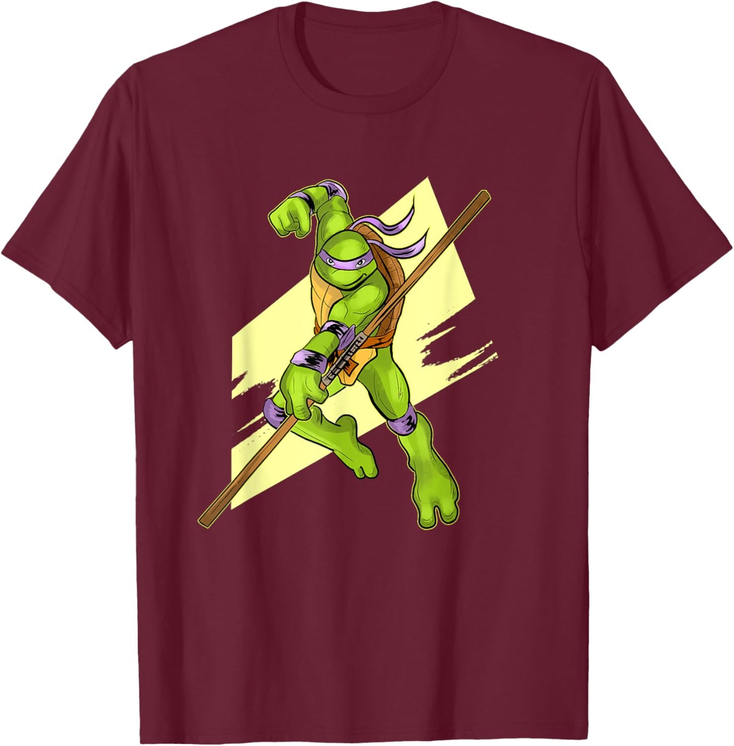 Donatello in Fighting Stance T-Shirt - T-Shirt | Maroon