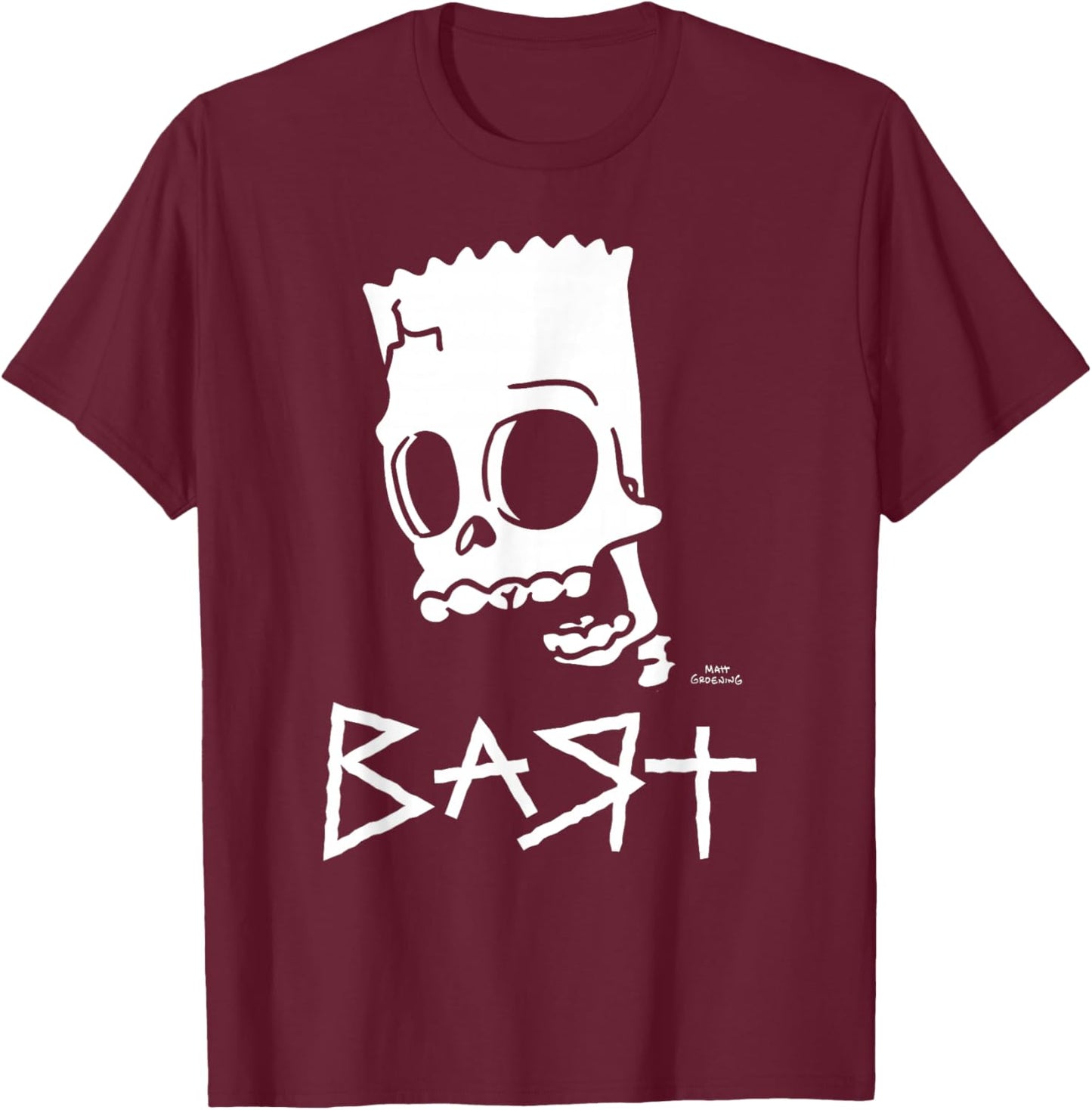 The Simpsons Bart Skeleton V2 T-Shirt - T-Shirt | Maroon