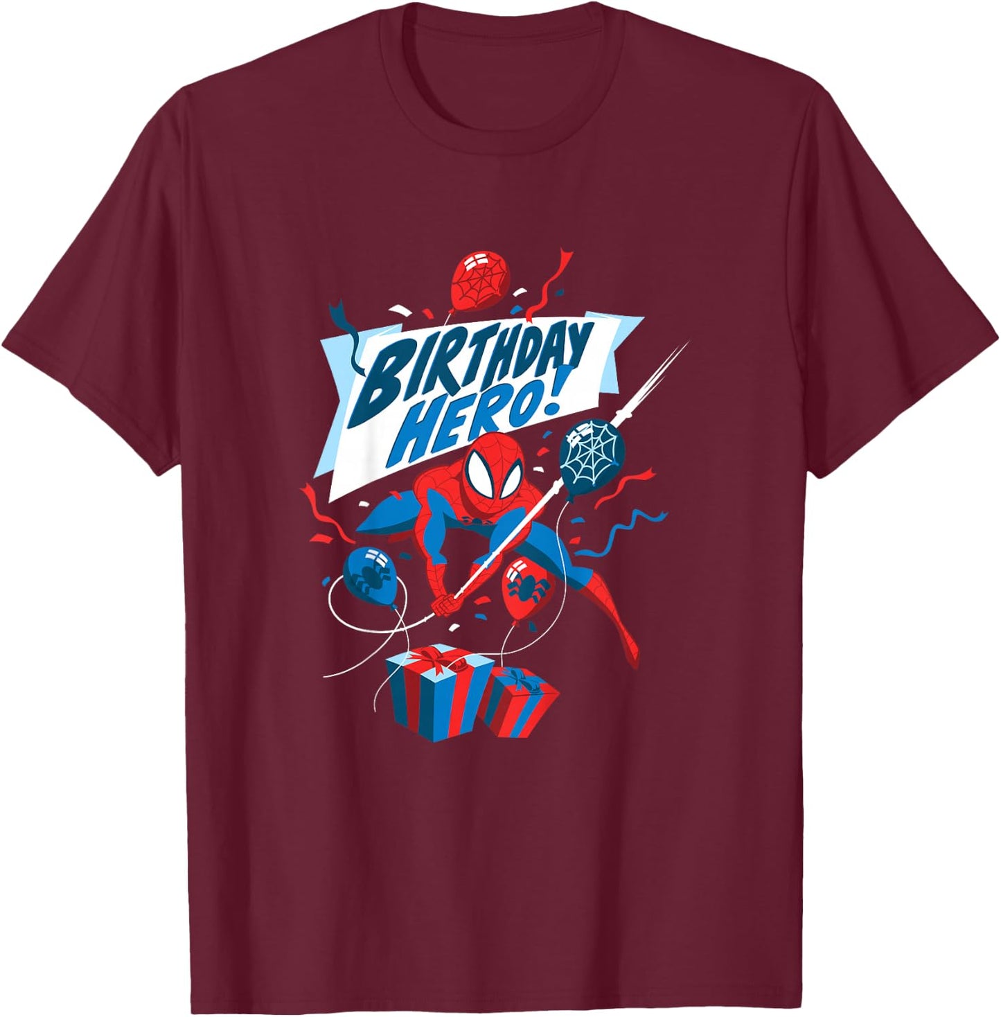 Kids Marvel Spider-Man Birthday Hero T-Shirt - T-Shirt | Maroon