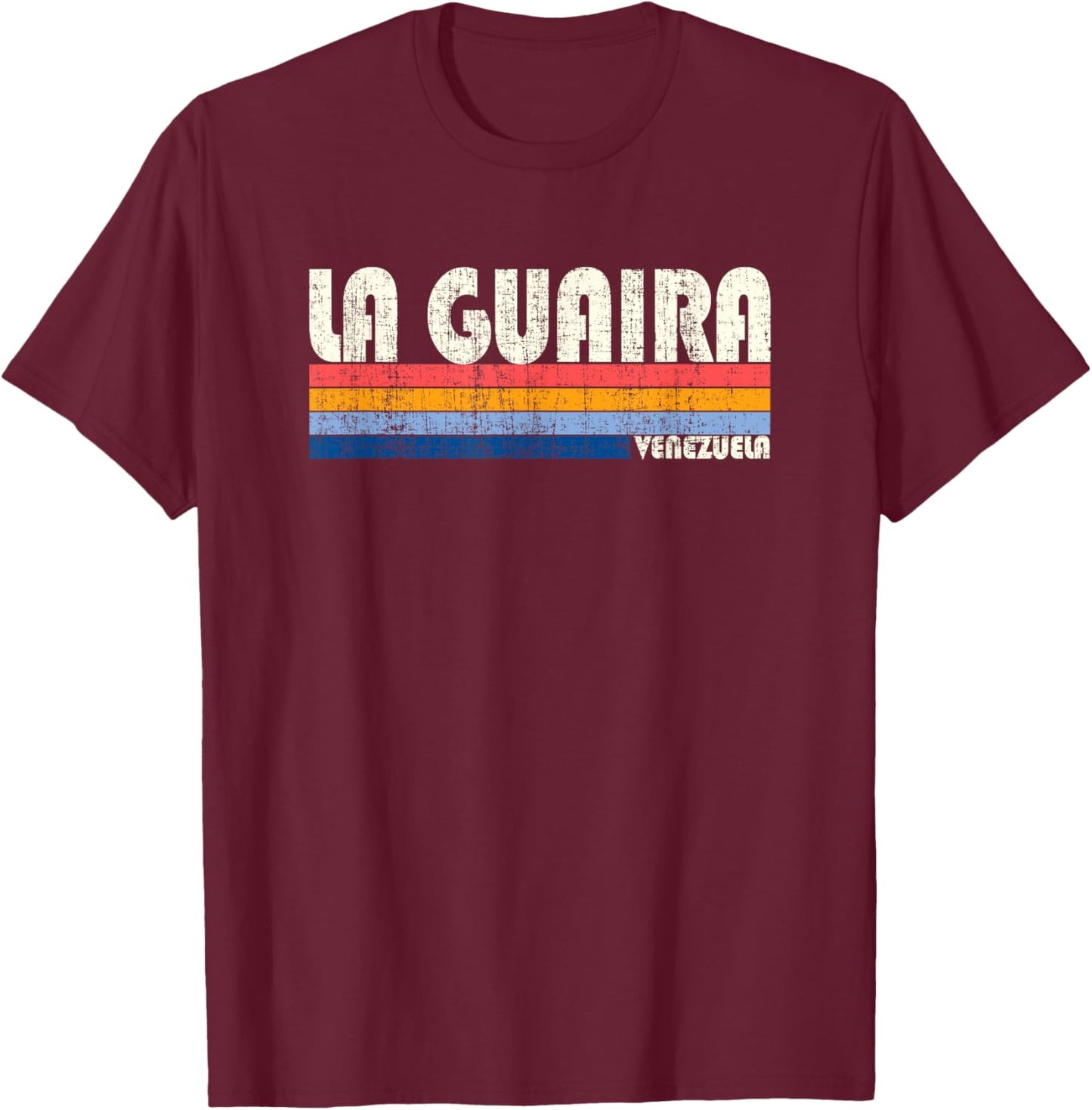 Retro Vintage 70s 80s Style La Guaira, Venezuela T-Shirt - T-Shirt | Maroon
