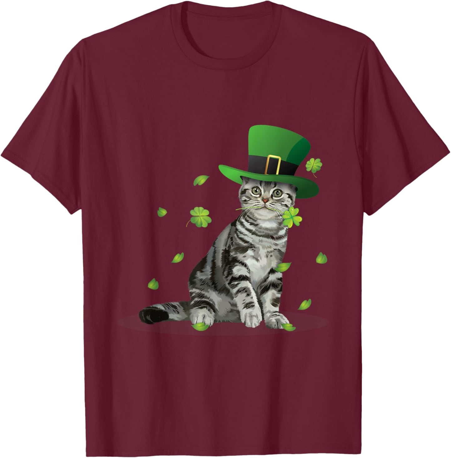 Saint Patrick's Day Cat St. Patrick's Day Cat Women T-Shirt - T-Shirt | Maroon