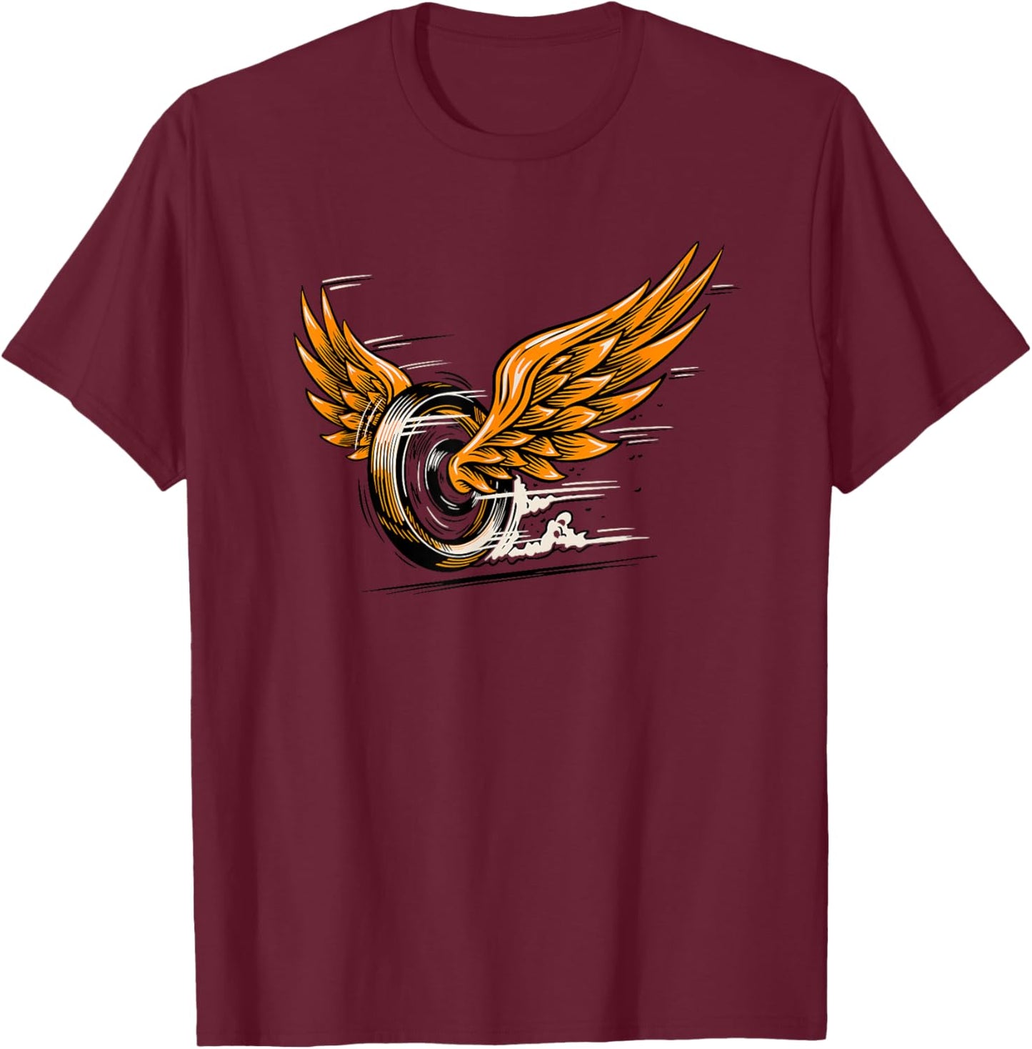 Vintage Winged Wheel Motorcycle Biker Retro Classic T-Shirt - T-Shirt | Maroon