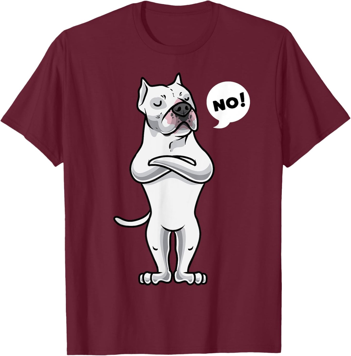 Stubborn Argentine Dogo Argentino Dog funny Women Girls Kids T-Shirt - T-Shirt | Maroon
