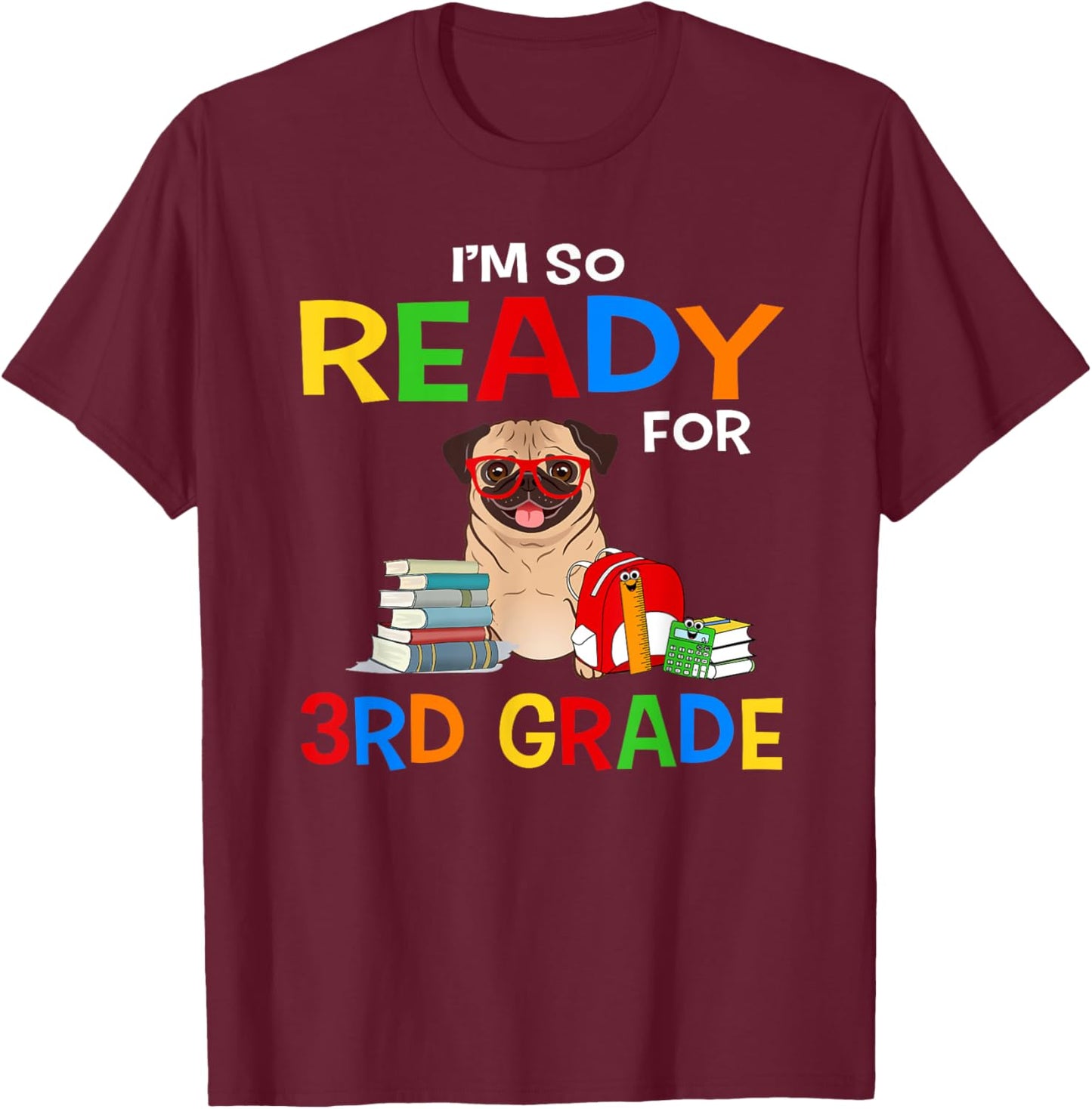 I'm So Ready For Dabbing 3rd Grade Dog Cute Back To School Men Women Kids T-Shirt - T-Shirt | Maroon