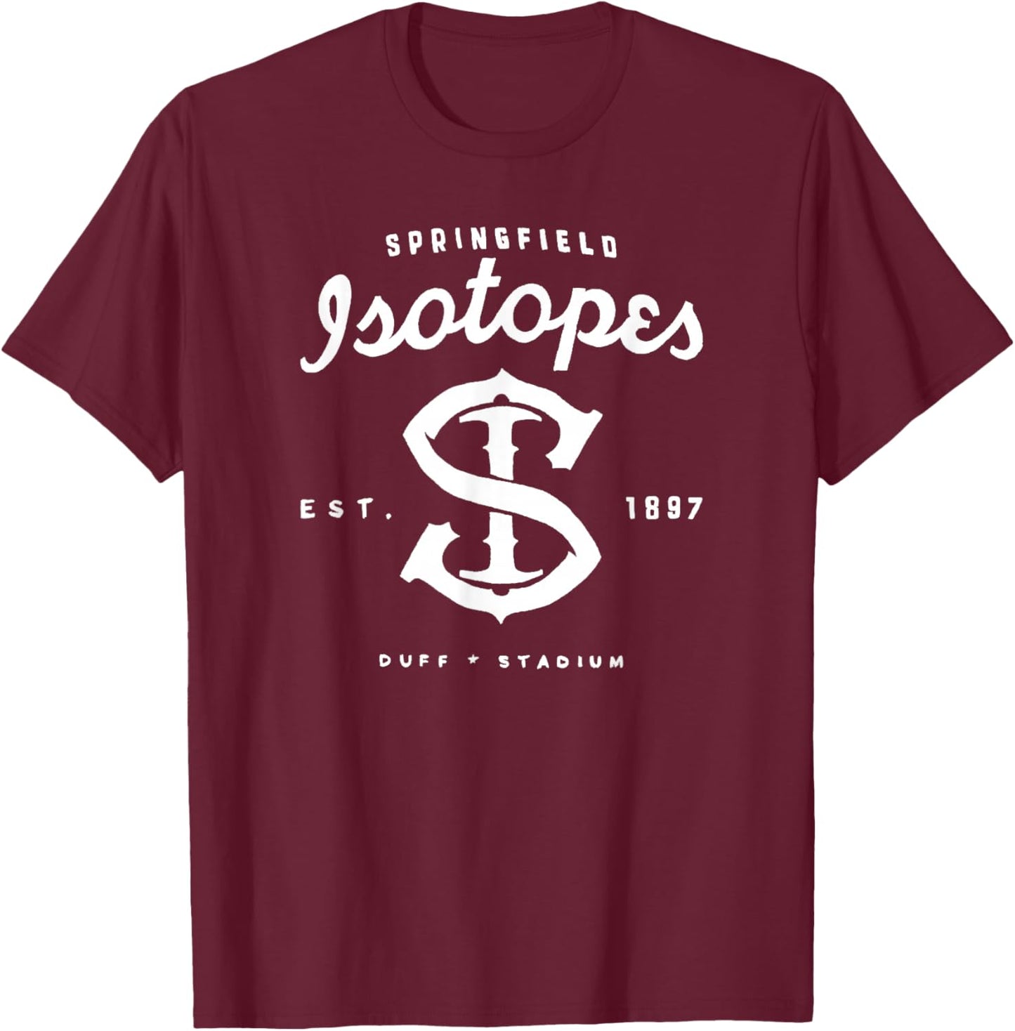 The Simpsons Springfield Isotopes V1 T-Shirt - T-Shirt | Maroon