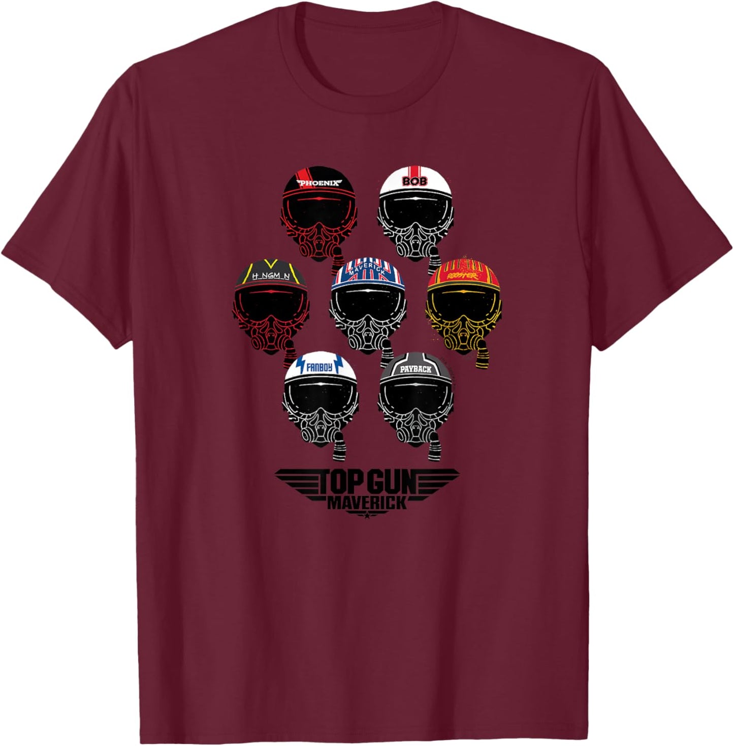 Top Gun: Maverick - Aviator Helmets T-Shirt - T-Shirt | Maroon