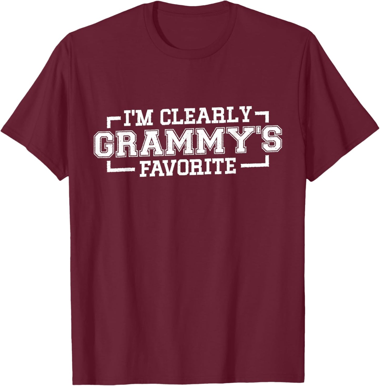 I'm Clearly Grammy's Favorite, Grandson Grandkids Grandma T-Shirt - T-Shirt | Maroon