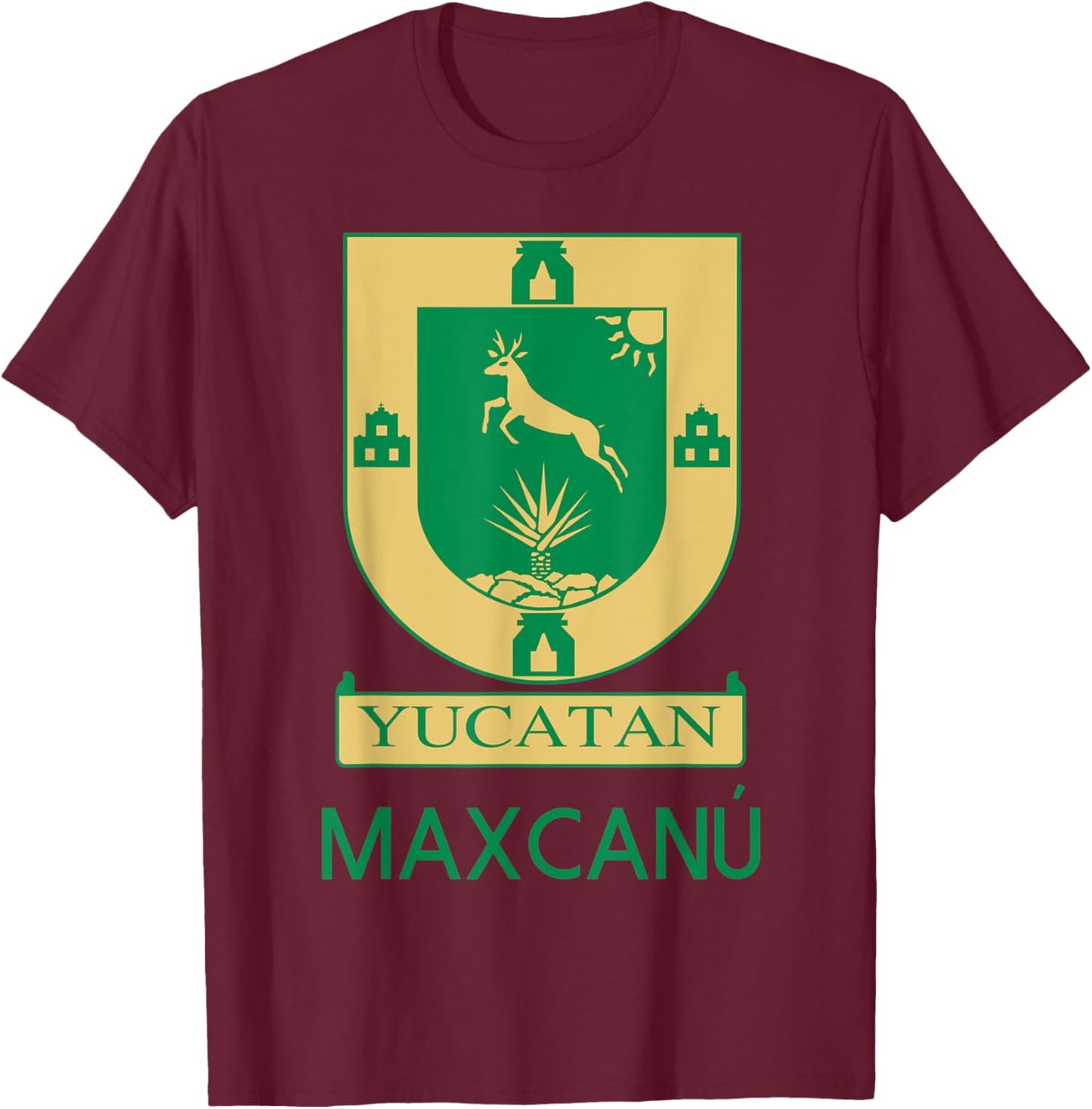 Maxcanu Yucatan Estado De Mexico Escudo Eagle Aguila T-Shirt - T-Shirt | Maroon