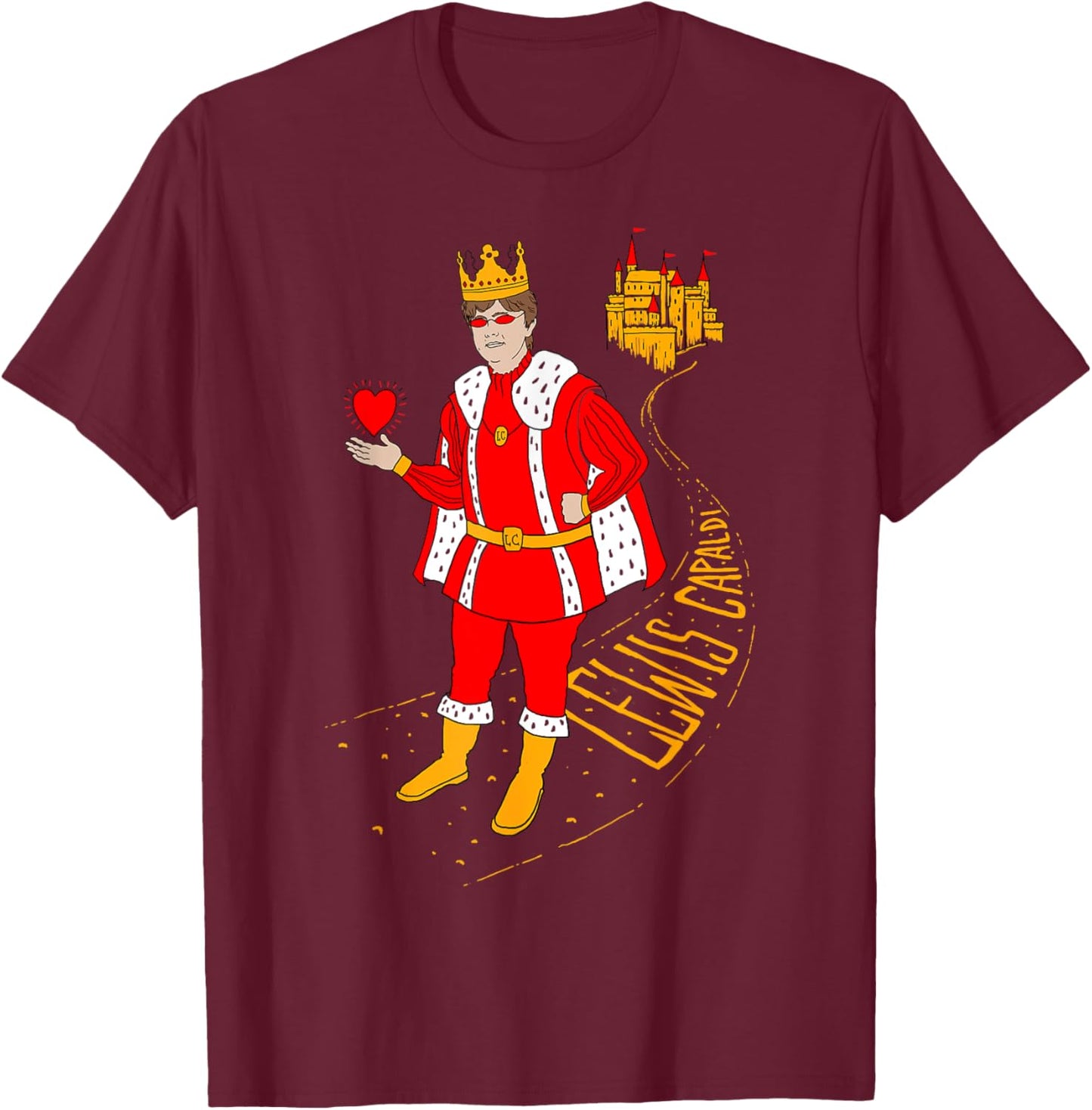 Lewis Capaldi – Love King T-Shirt - T-Shirt | Maroon