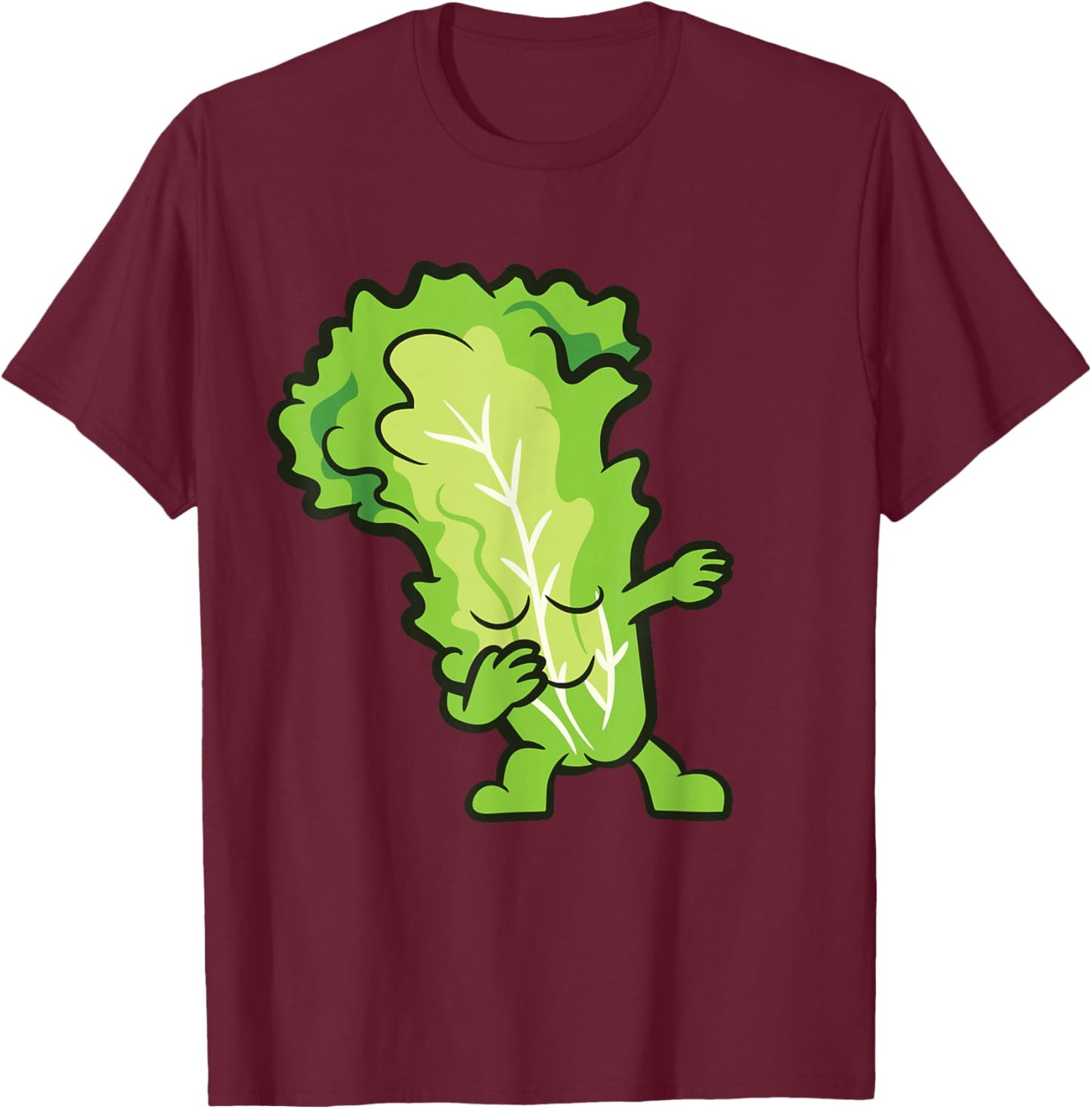 Lettuce Dabbing Lettuce Vegetable Love Lettuce T-Shirt - T-Shirt | Maroon