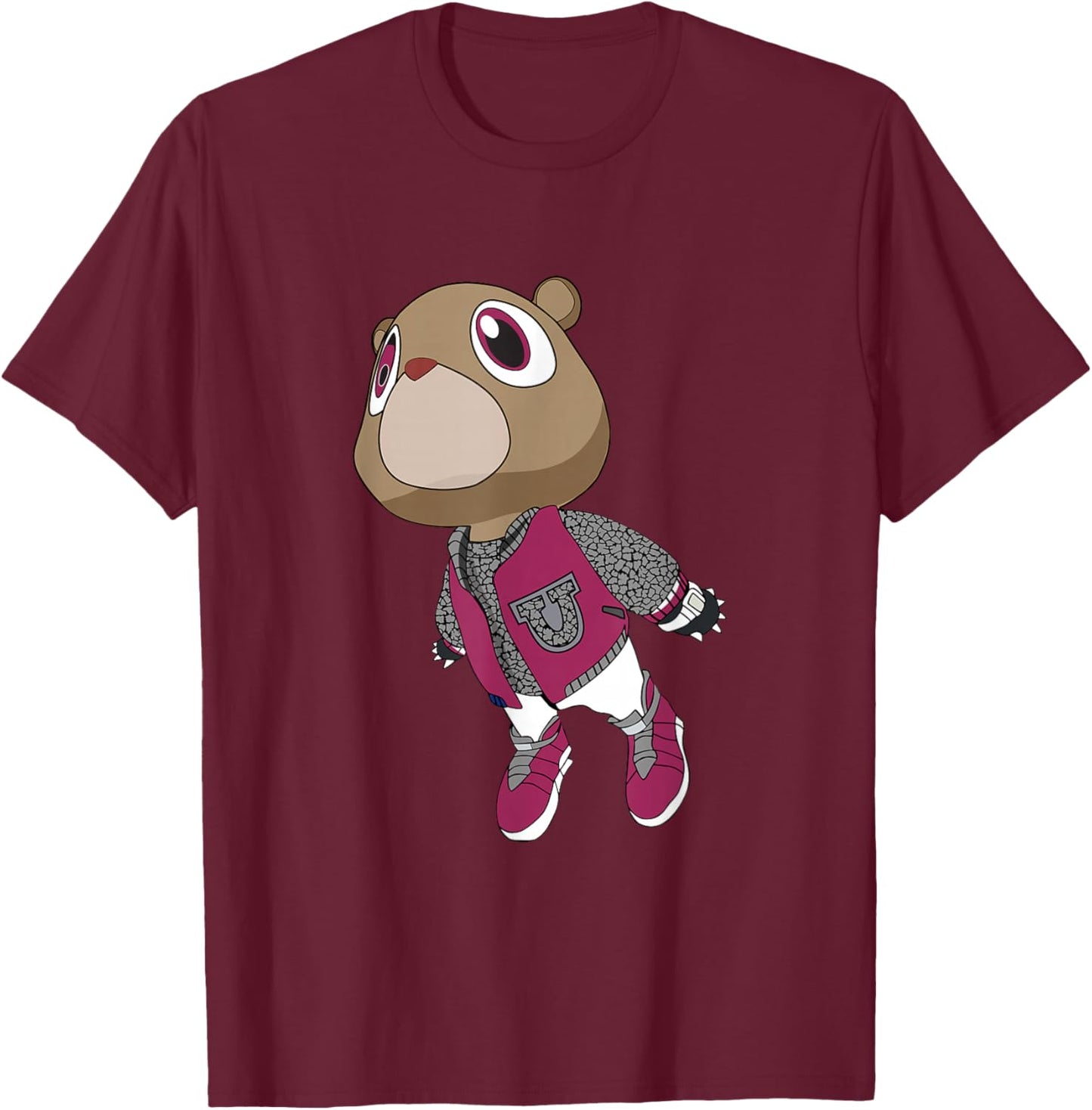 Retro High Bordeaux 1s Fly Shoes Rapper 1 High Bordeaux T-Shirt - T-Shirt | Maroon