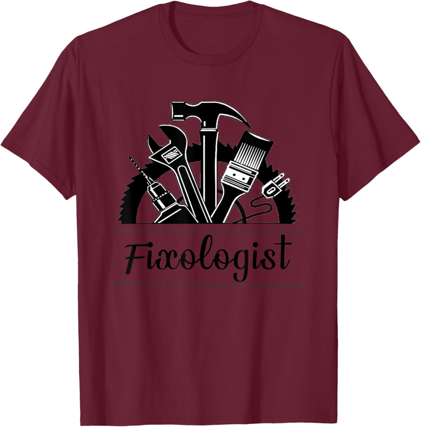 Cool Handyman Tools Art Women Woodworker Carpenter T-Shirt - T-Shirt | Maroon