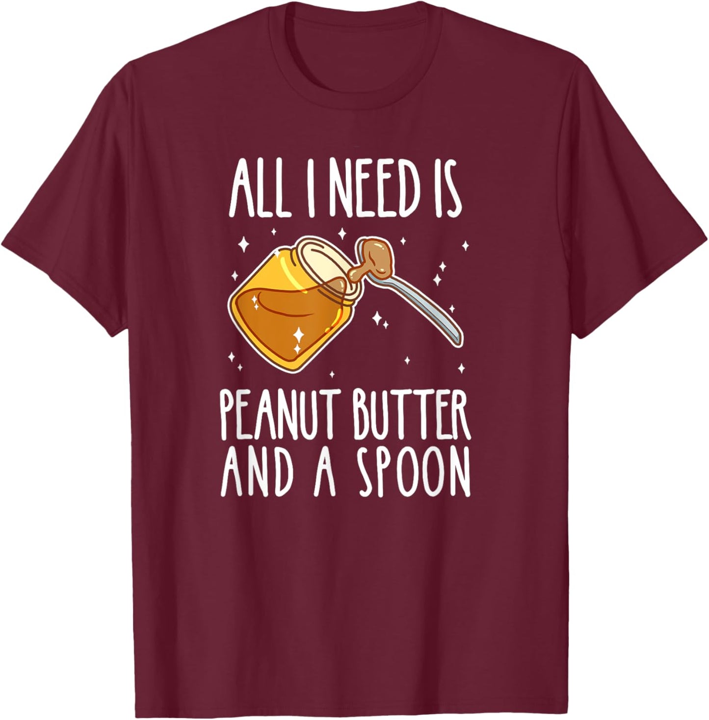Funny Top Peanut Butter Crunchy PBJ Loves Halloween T-Shirt - T-Shirt | Maroon