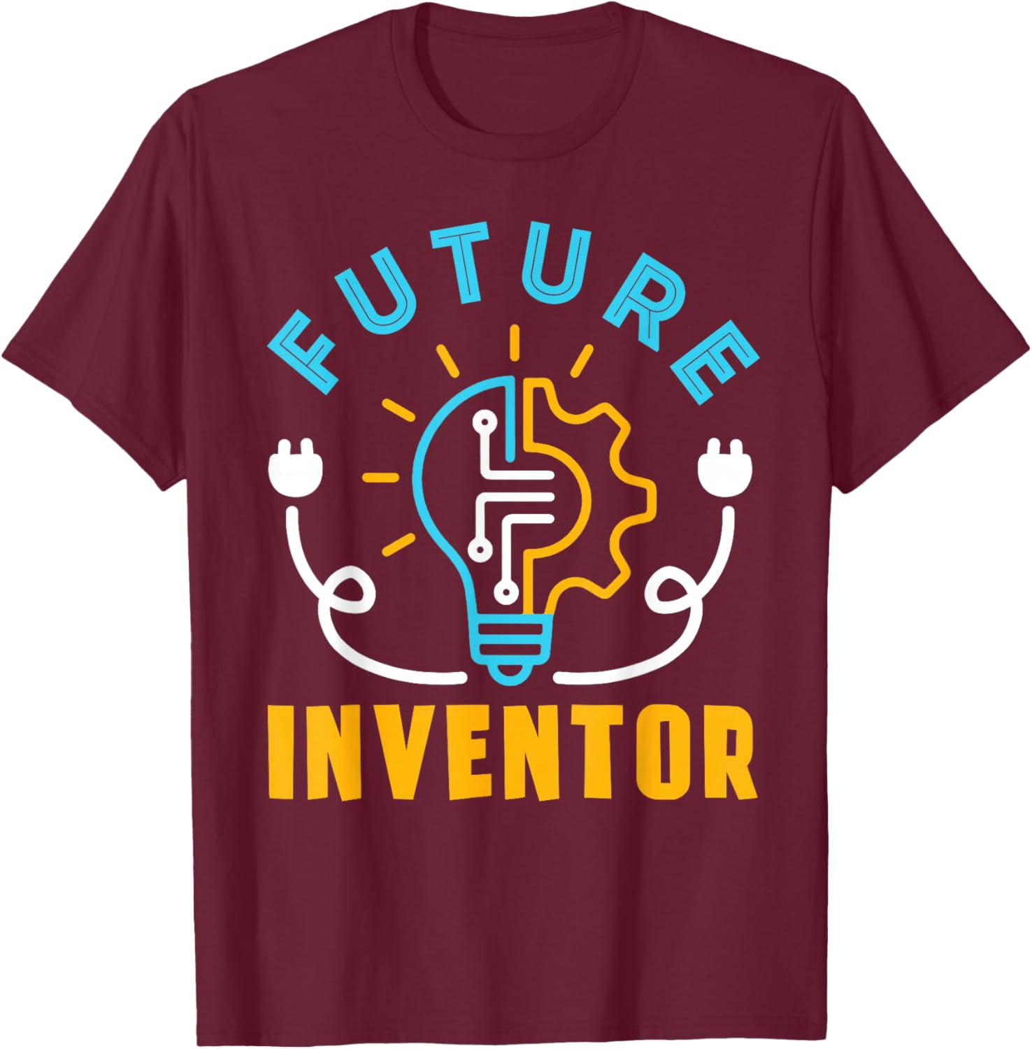 Future Inventor Creator Lightbulb Innovator Kids Inventor T-Shirt - T-Shirt | Maroon