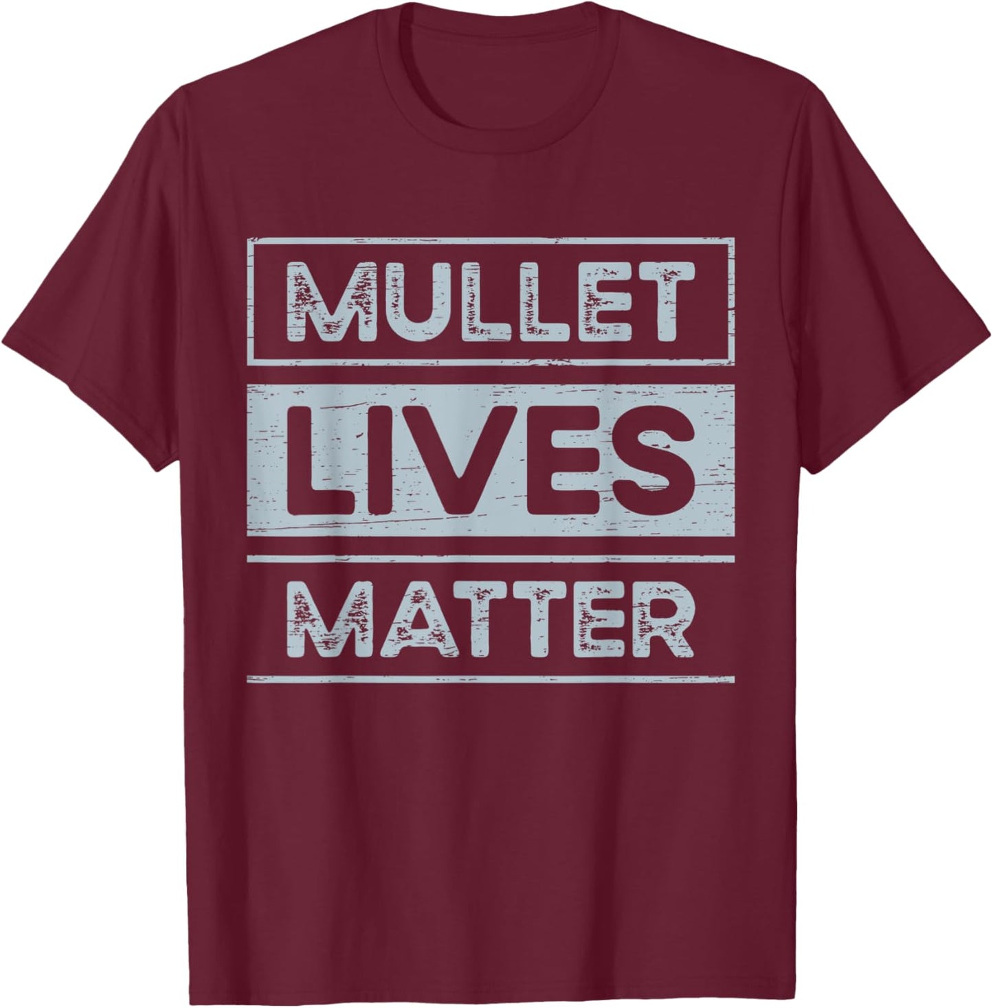 Mullet Lives Matter Heart Mullets Rock Short 80s Hairstyle T-Shirt - T-Shirt | Maroon