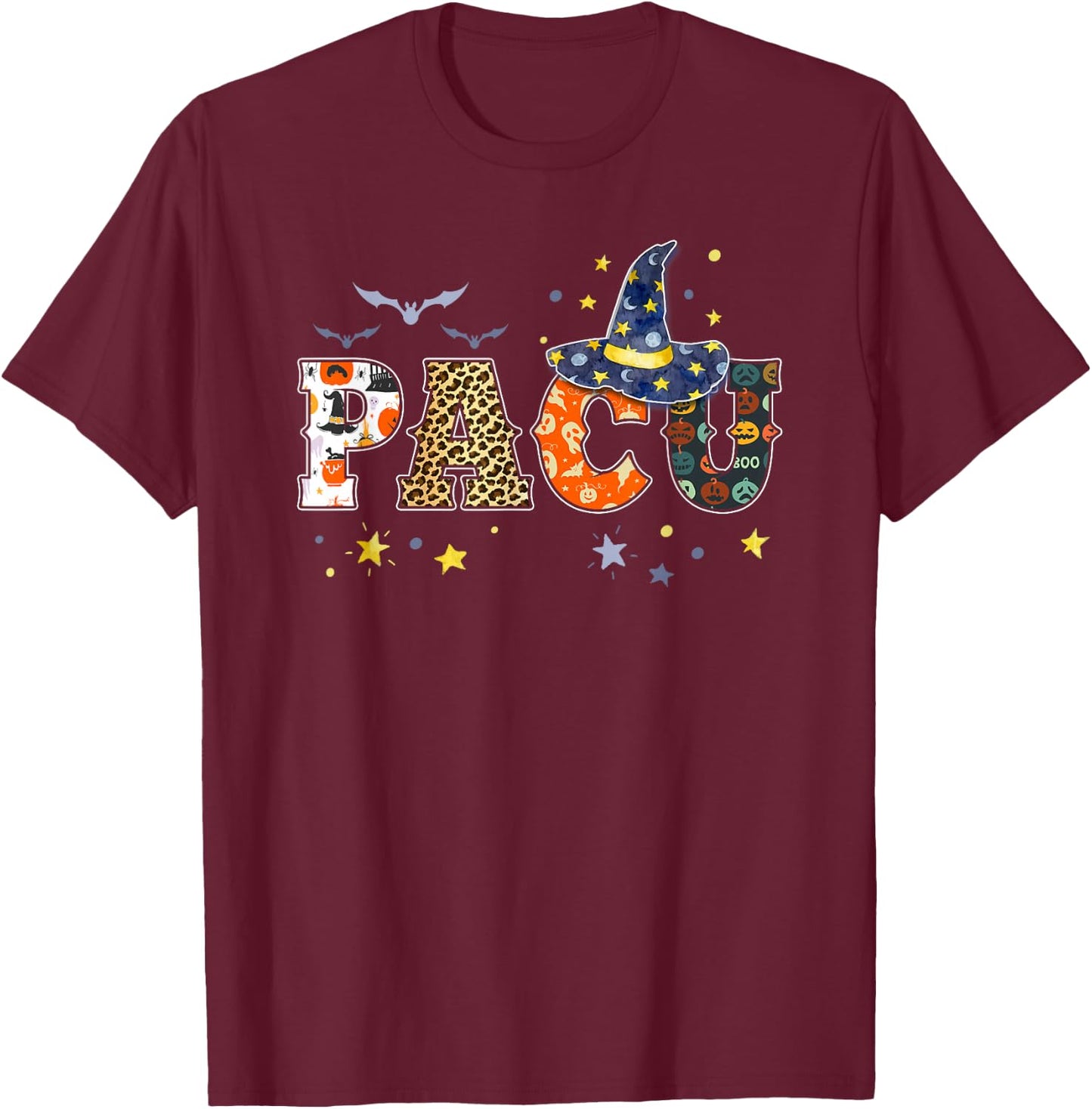 PACU Witch Halloween Crew Post-anesthesia Care Unit Nurse T-Shirt - T-Shirt | Maroon