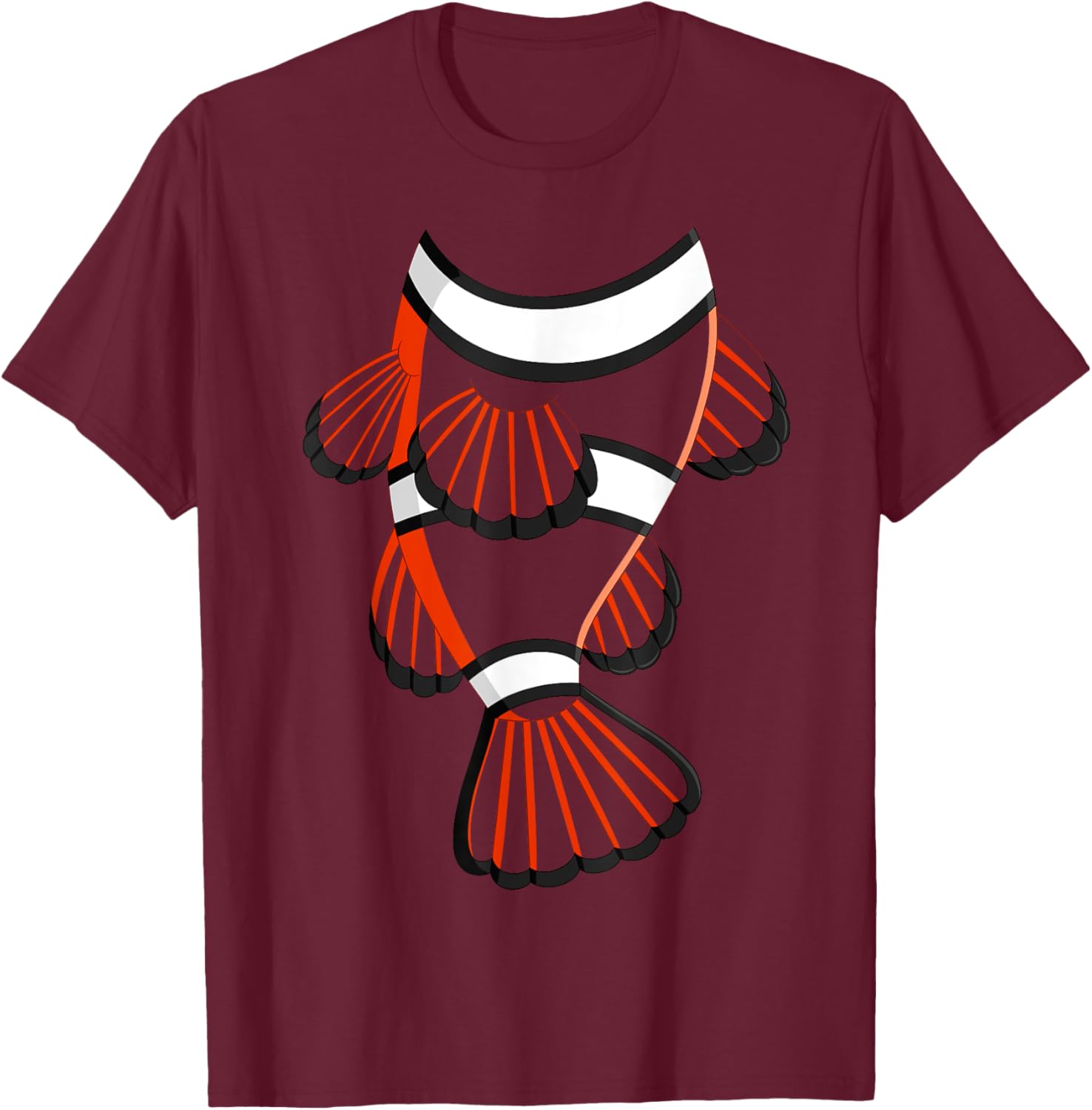 Clown Fish Animal Last Minute Halloween DIY Costume Funny T-Shirt - T-Shirt | Maroon