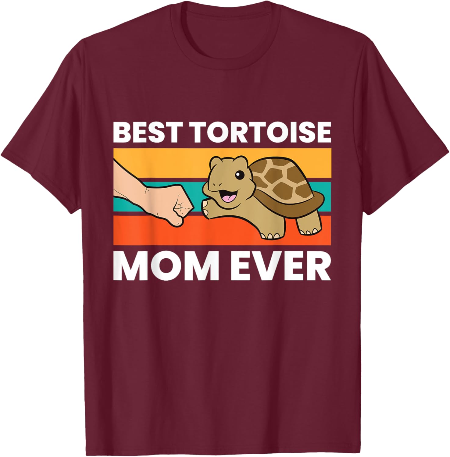 Best Tortoise Mom Ever T-Shirt - T-Shirt | Maroon