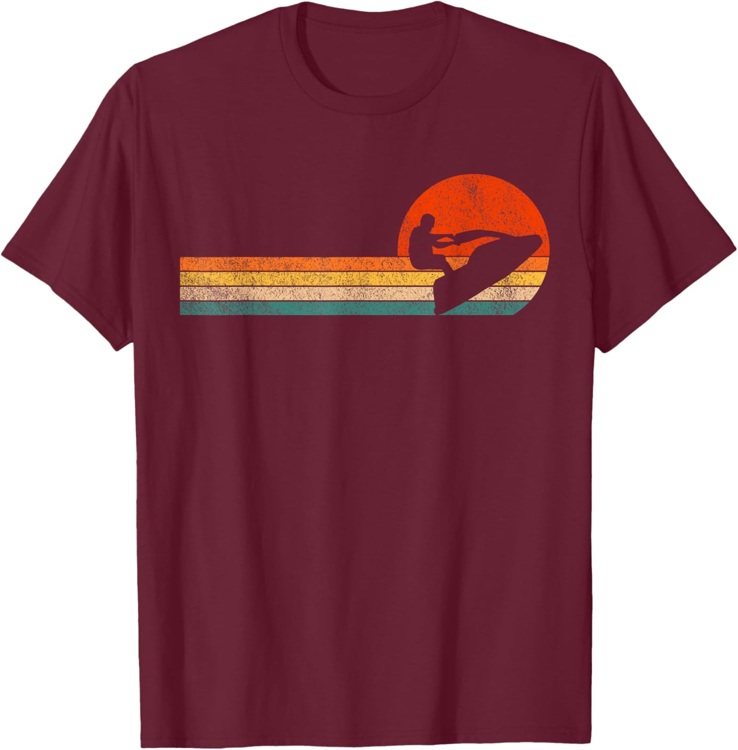 Retro Jet Ski Jetski Jet skier Vintage T-Shirt - T-Shirt | Maroon