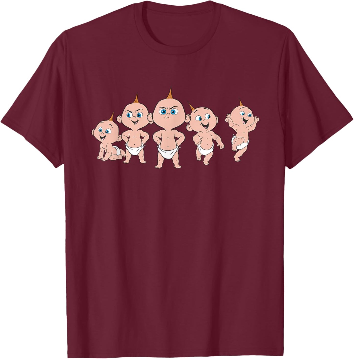 Disney Pixar Incredibles Multiplying Jack-Jack T-Shirt - T-Shirt | Maroon