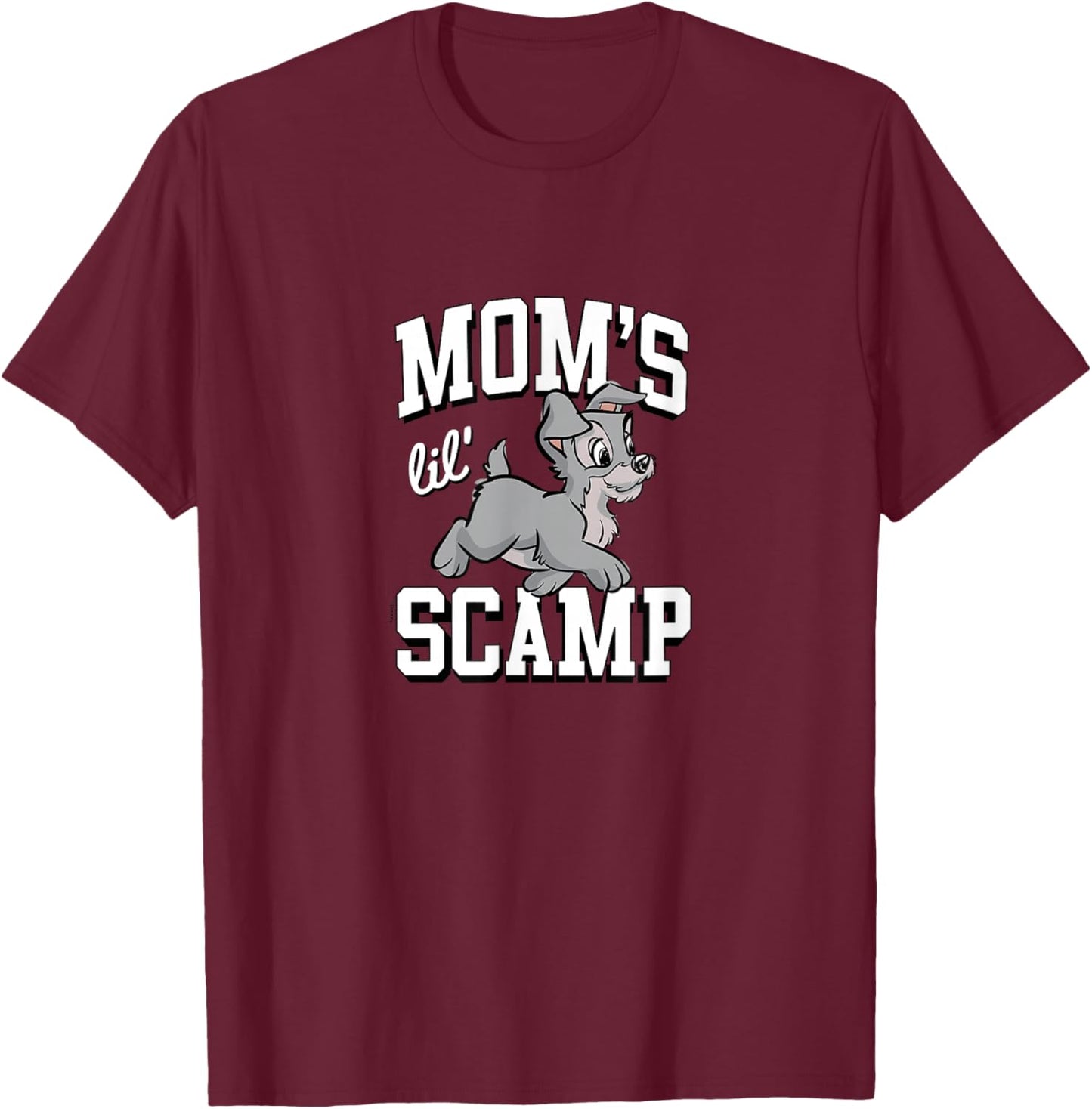 Lady and the Tramp - Mom's Lil' Scamp T-Shirt - T-Shirt | Maroon