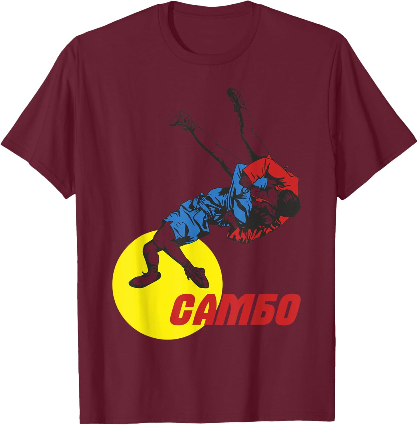 Sambo Rings Martial Arts Russia Soviet Union Martial Arts T-Shirt - T-Shirt | Maroon