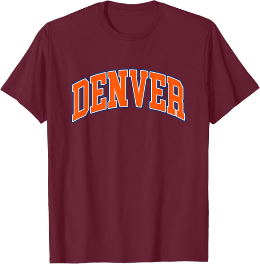Denver - Throwback Design - Classic T-Shirt - T-Shirt | Maroon
