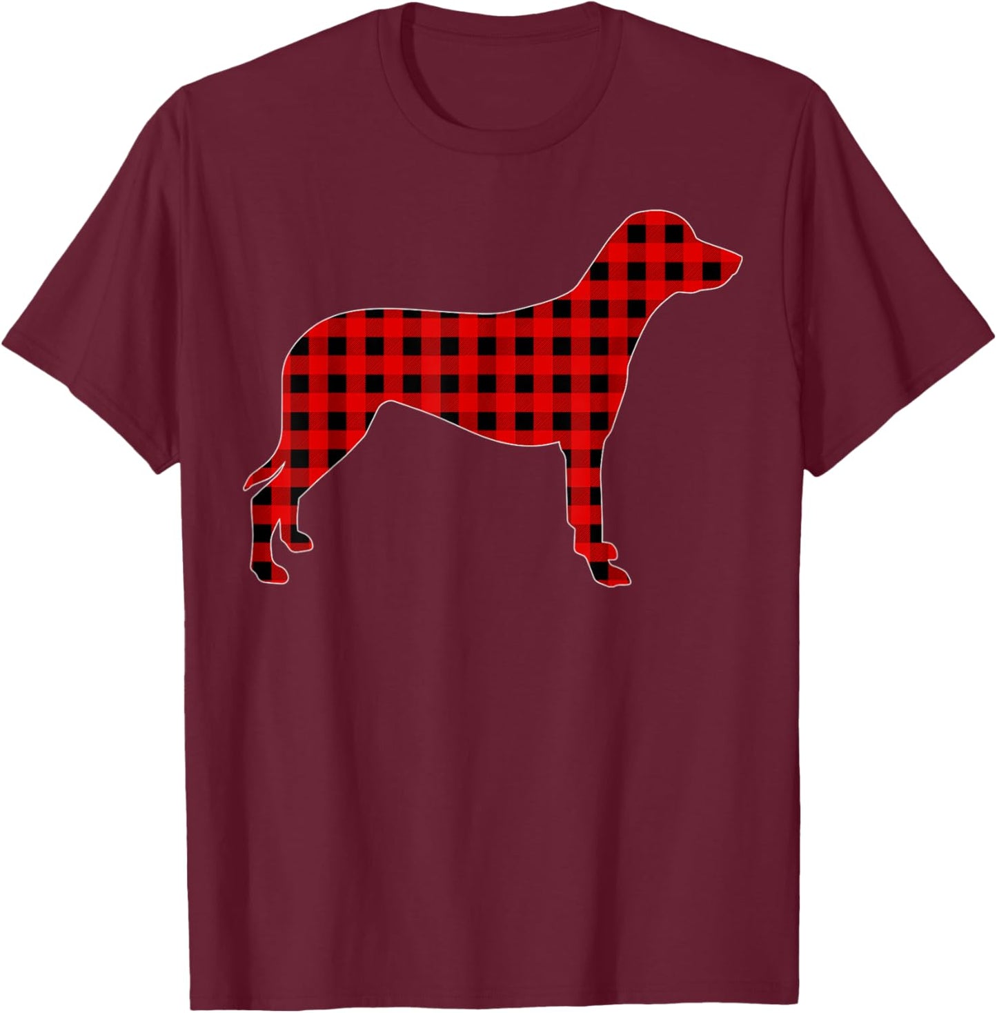 Matching Buffalo Plaid Dalmatian Dog Christmas Pajama Women Kids T-Shirt - T-Shirt | Maroon