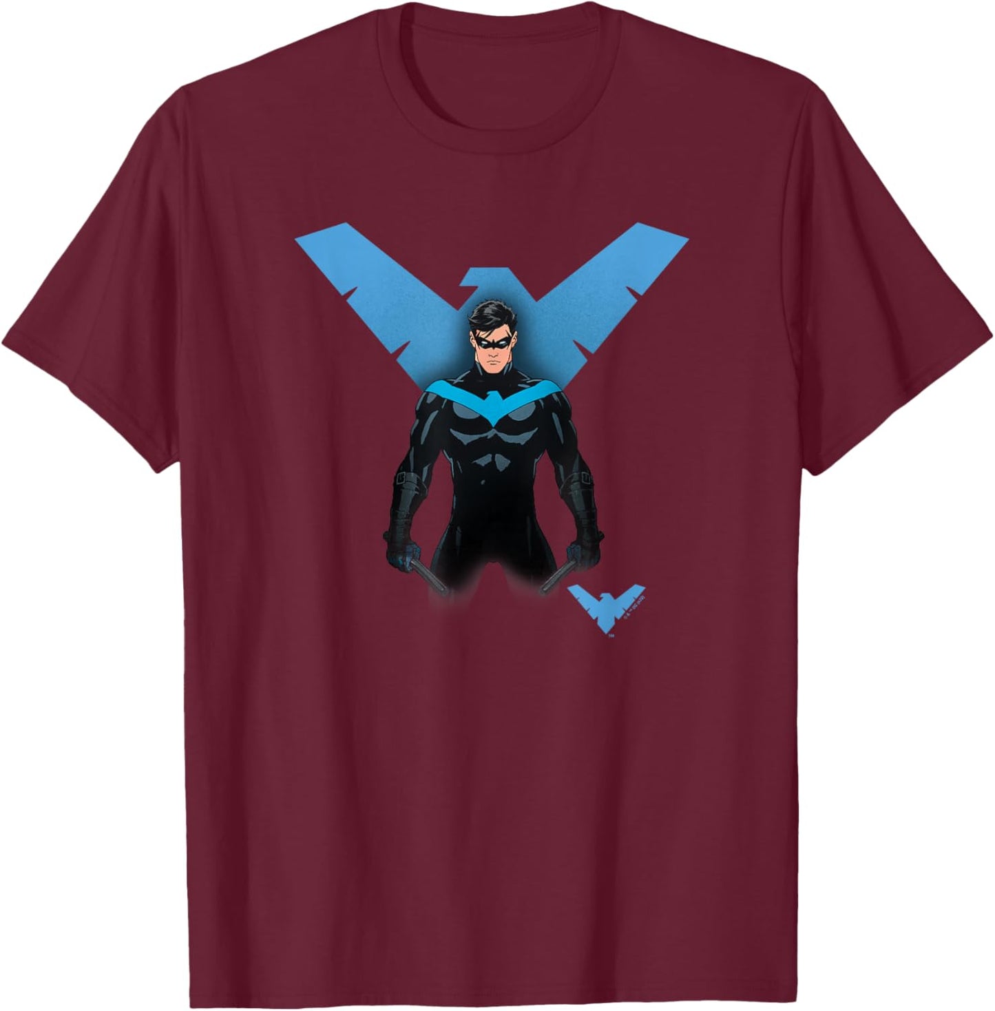 DC Comics Batman Nightwing Hero Pose T-Shirt - T-Shirt | Maroon