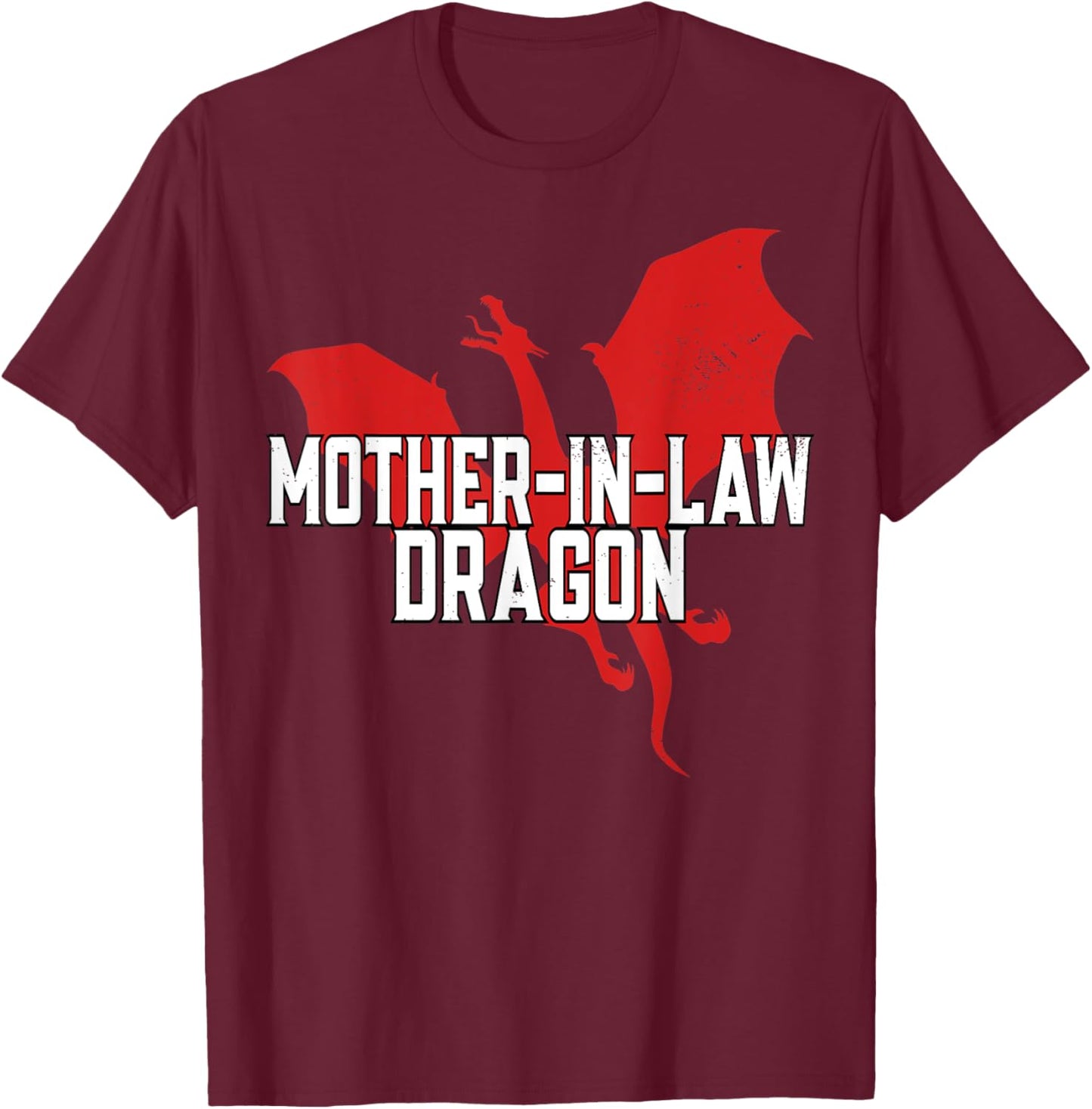 Mother-In-Law Dragon Lover Mother's Day T-Shirt - T-Shirt | Maroon