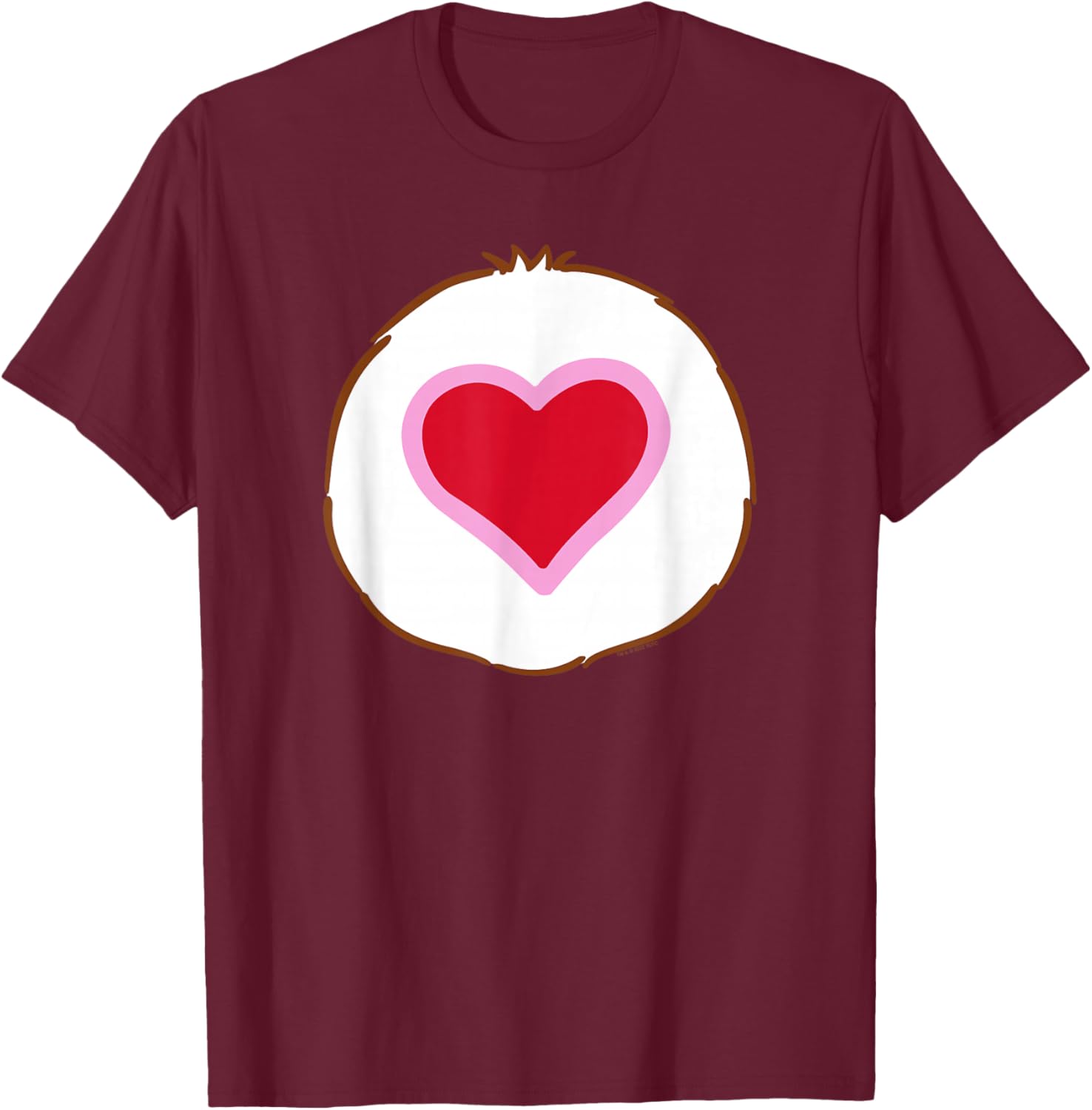 Care Bears Halloween Tenderheart Bear Heart Belly Costume T-Shirt - T-Shirt | Maroon