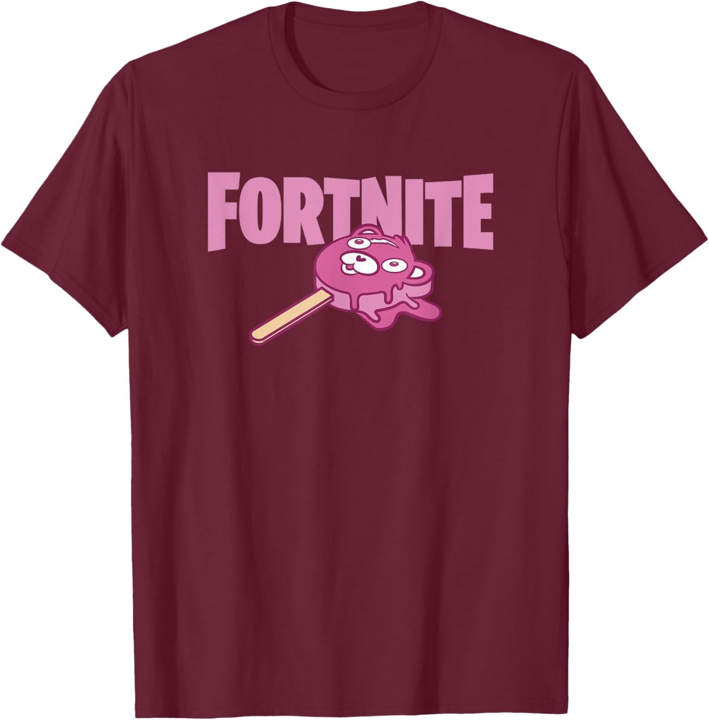 Fortnite Popsicle Bear T-Shirt - T-Shirt | Maroon