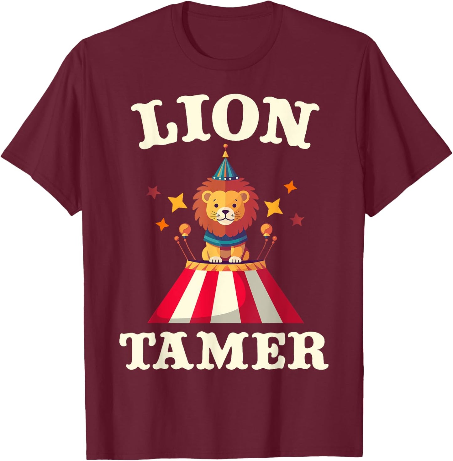 Lion Tamer Funny Kids Circus Costume Party Matching Carnival T-Shirt - T-Shirt | Maroon