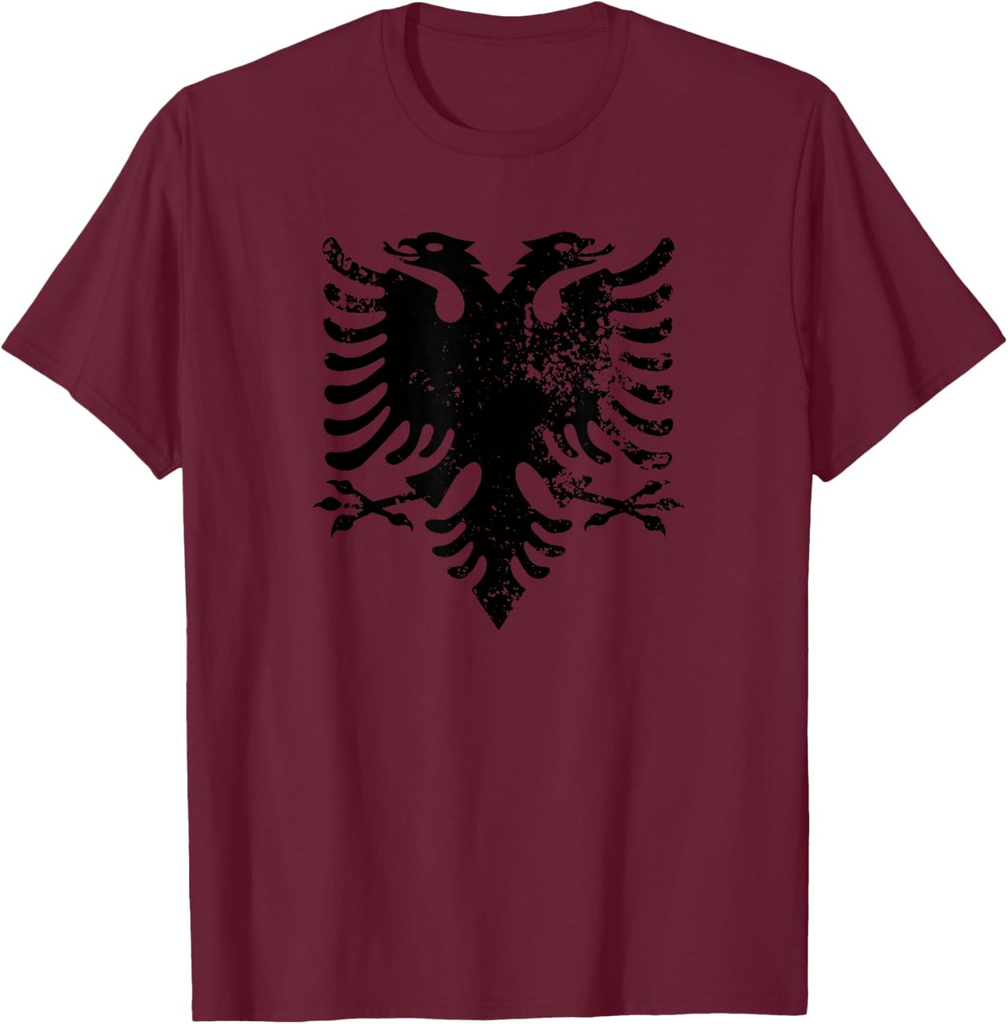 Albanian Shirt Eagle Albania Flag T-Shirt - T-Shirt | Maroon