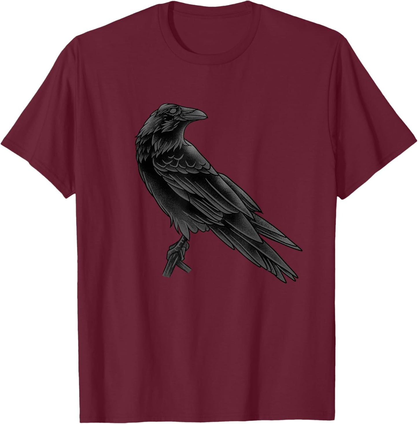Goth Raven Crow Shirt Crow Animal Bird Lover Owner Birder T-Shirt - T-Shirt | Maroon