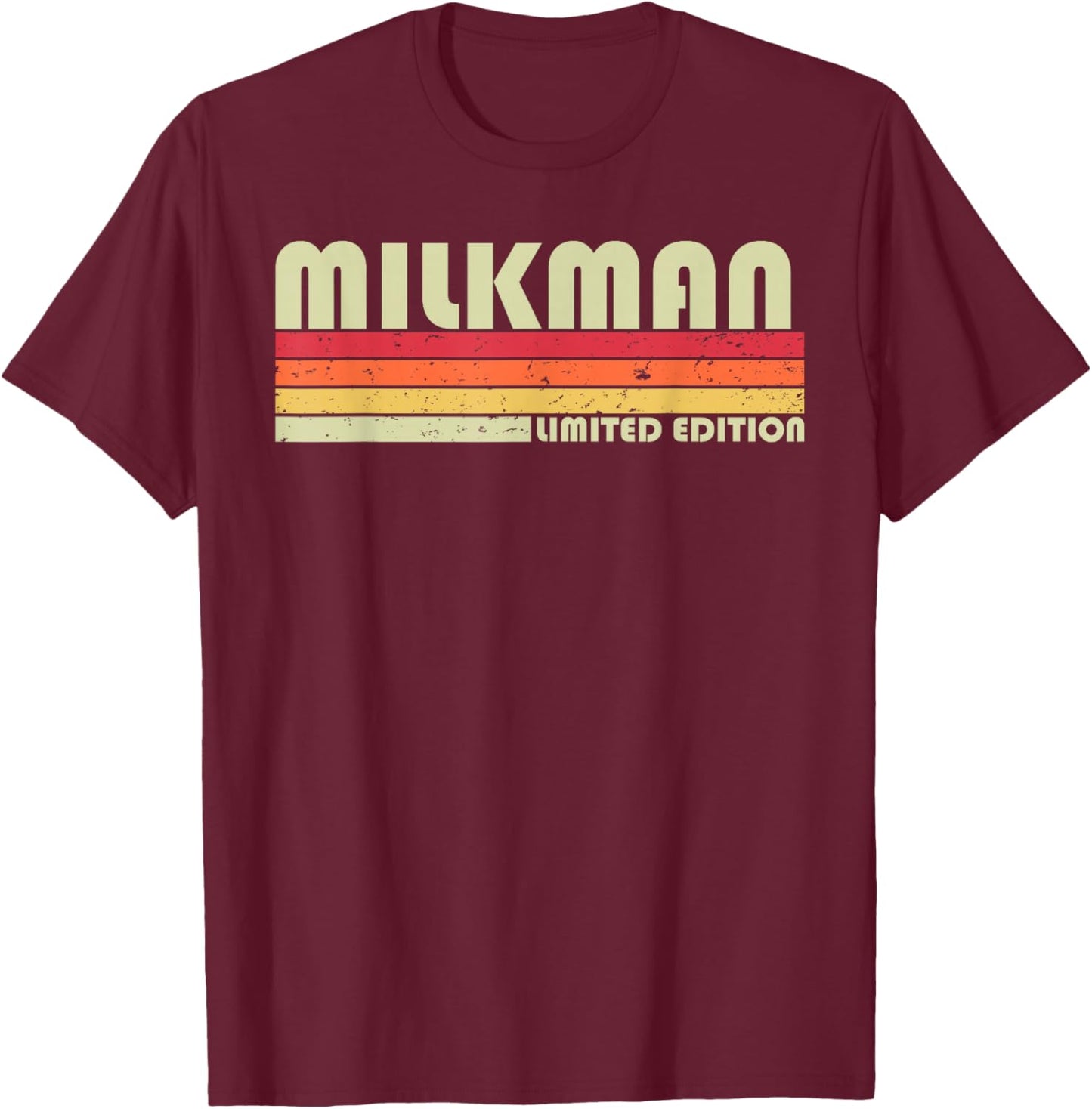 MILKMAN Funny Job Title Profession Birthday Worker Idea T-Shirt - T-Shirt | Maroon