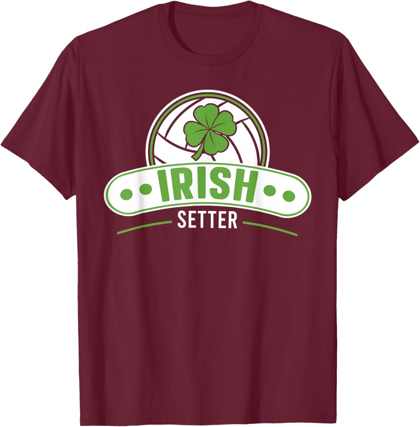 Volleyball Irish Setter Awesome Fun Volleyball T-Shirt - T-Shirt | Maroon