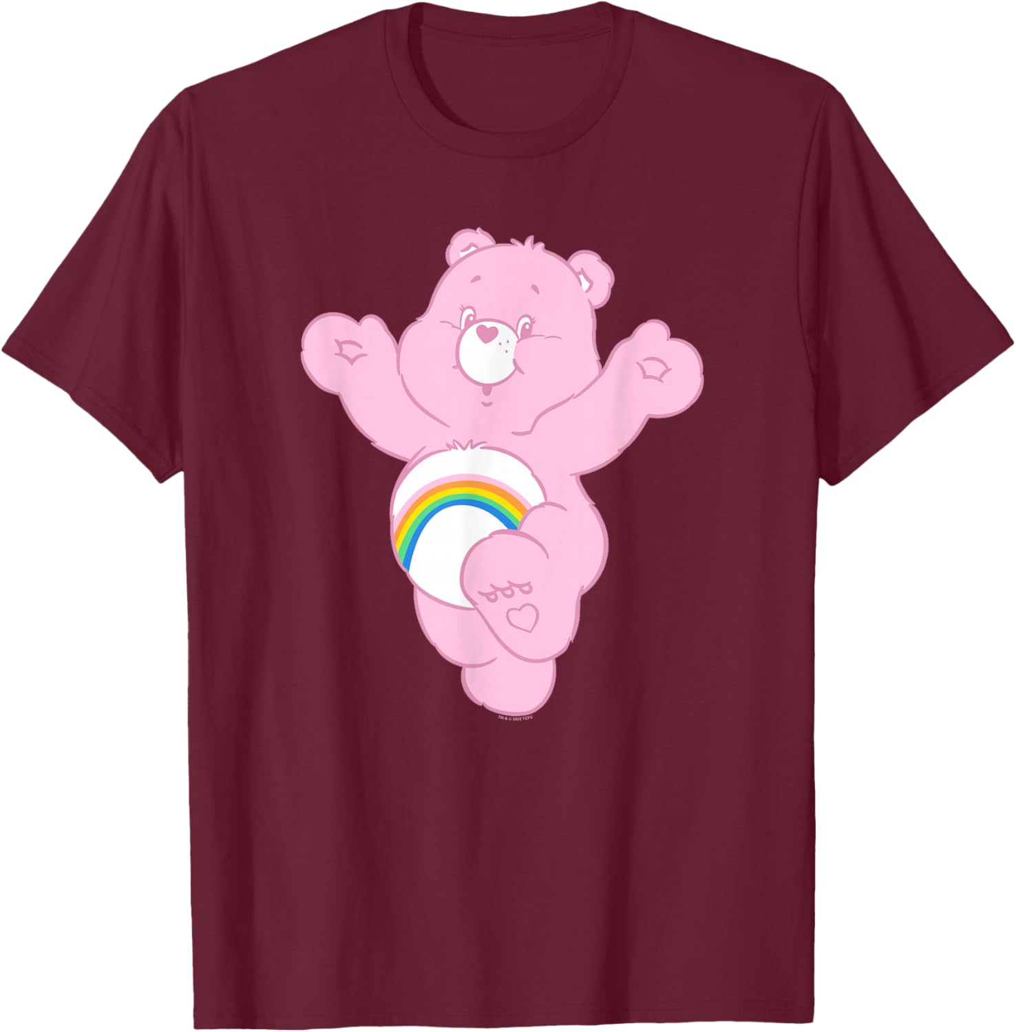 Care Bears Cheer Bear Classic Vintage Big Hug Portrait T-Shirt - T-Shirt | Maroon