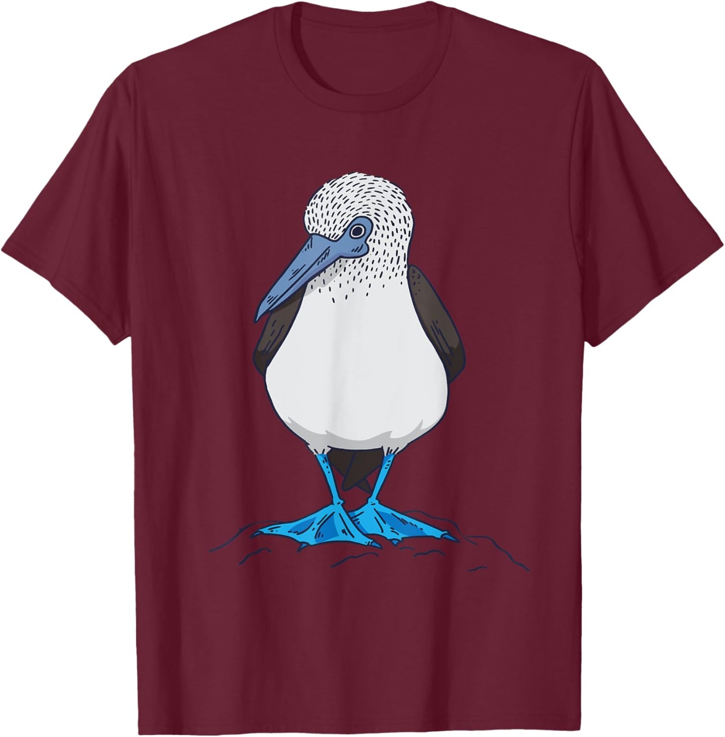 Blue-footed boobies sea bird boobies tropical sea bird T-Shirt - T-Shirt | Maroon