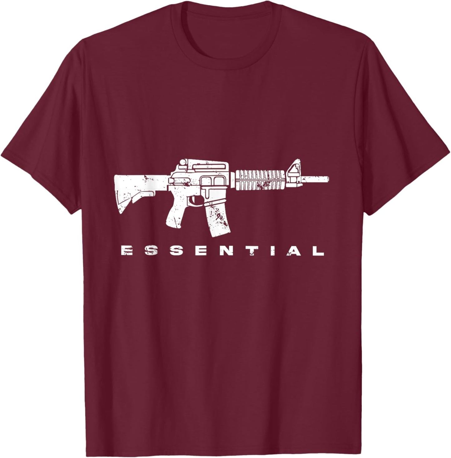 AR-15 Semi-Automatic Essential Firearm T-Shirt - T-Shirt | Maroon