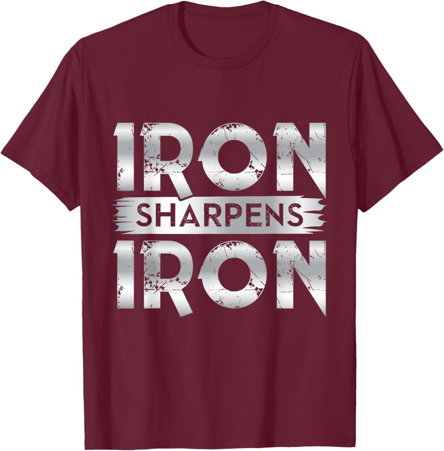 Iron Sharpens Iron Shirt Iron Sharpens Iron Apparel God T-Shirt - T-Shirt | Maroon