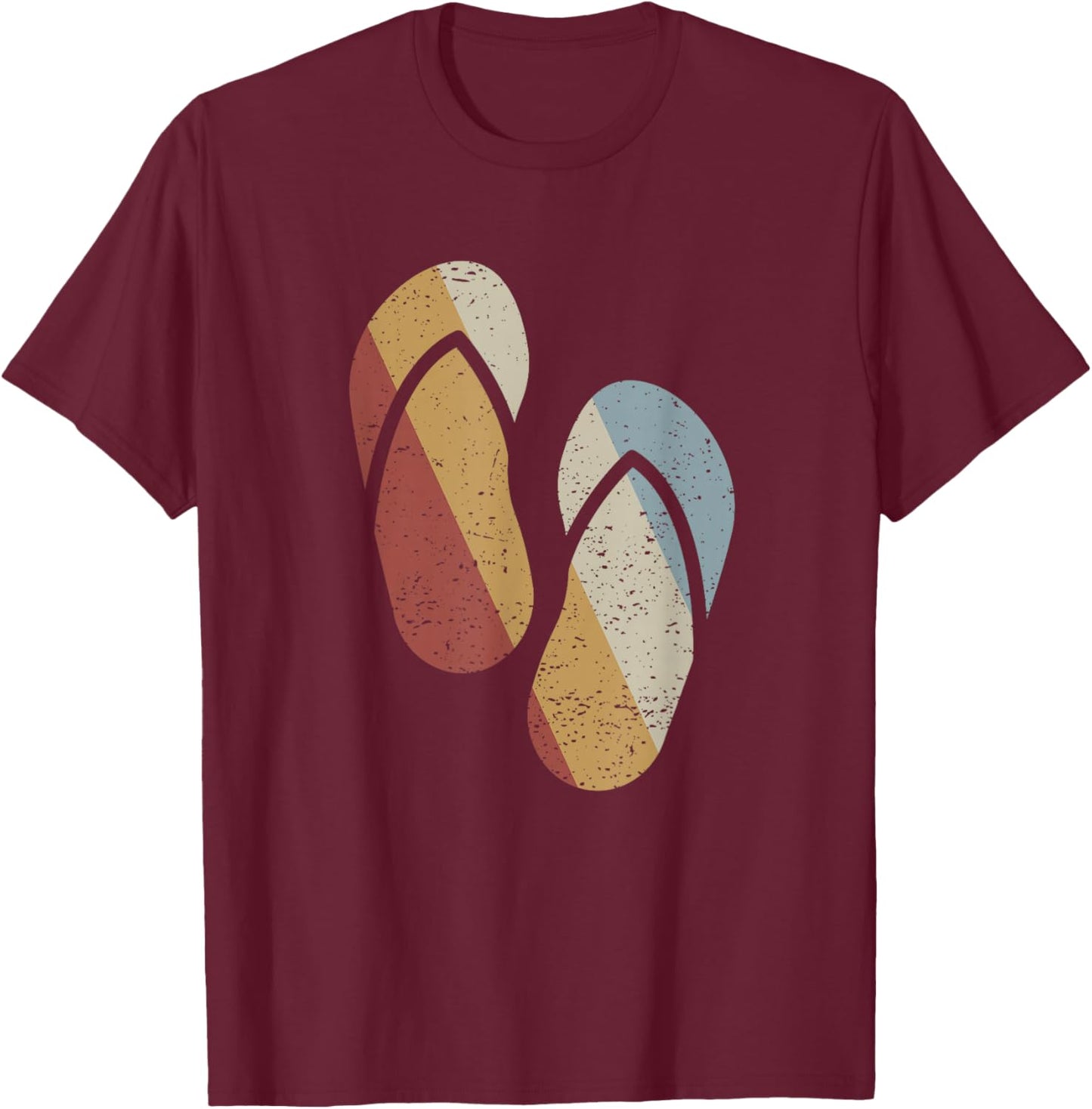 Flip Flops Retro Style Vintage T-Shirt - T-Shirt | Maroon