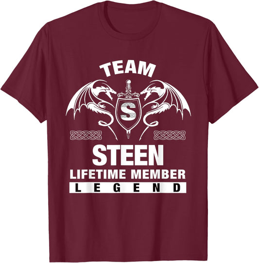 Team STEEN Lifetime Member Gifts T-Shirt - T-Shirt | Maroon