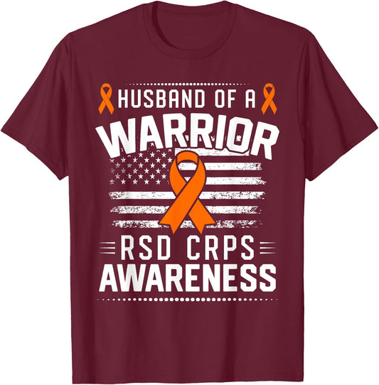 Husband Of A RSD CRPS Warrior RSD CRPS Awareness T-Shirt - T-Shirt | Maroon